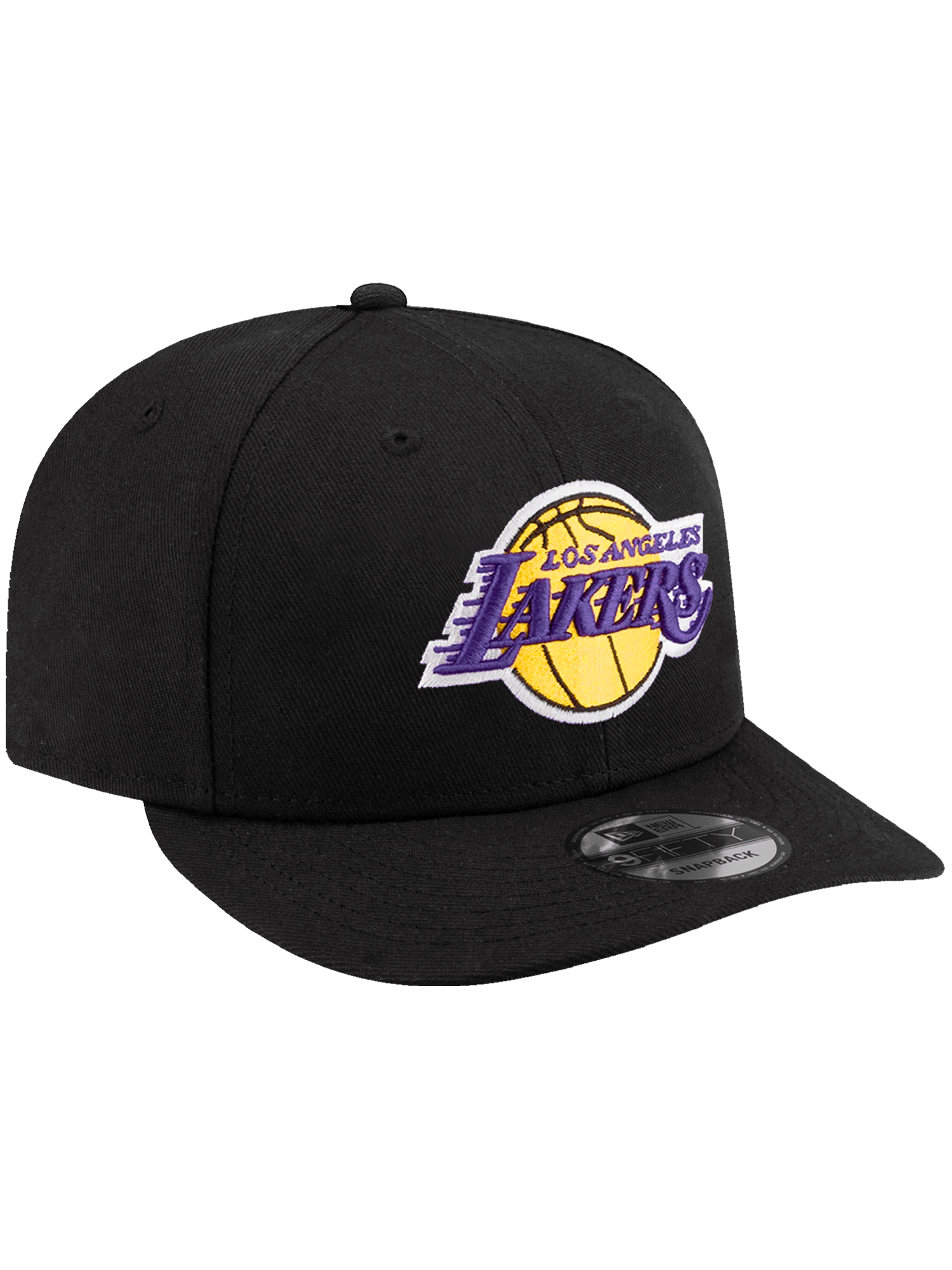 New Era Caps Los Angeles Lakers New Era NBA Team 9FIFTY Pre-Curved Snapback Hat - Black