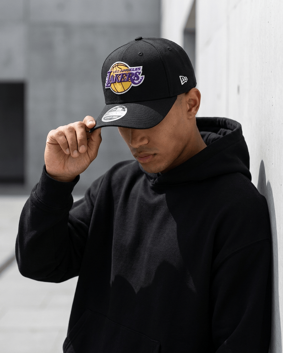 New Era Caps OSFA Los Angeles Lakers New Era NBA Team 9SEVENTY Stretch-Snapback Hat - Black
