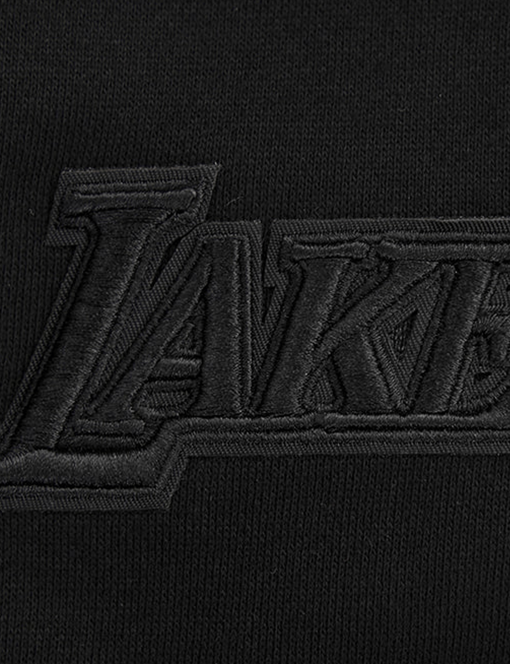 Pro Standard Jumpers Los Angeles Lakers Pro Standard NBA Black On Black Drop Shoulder Hoodie Jumper