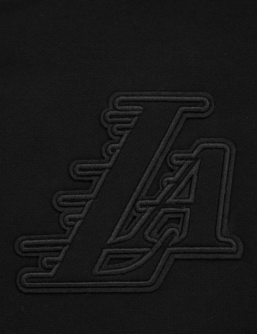 Pro Standard Jumpers Los Angeles Lakers Pro Standard NBA Black On Black Drop Shoulder Hoodie Jumper