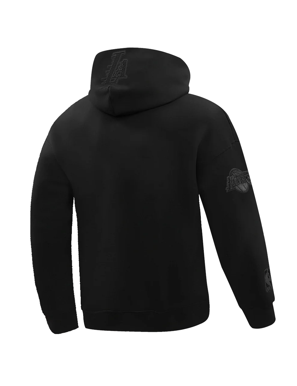 Pro Standard Jumpers Los Angeles Lakers Pro Standard NBA Black On Black Drop Shoulder Hoodie Jumper