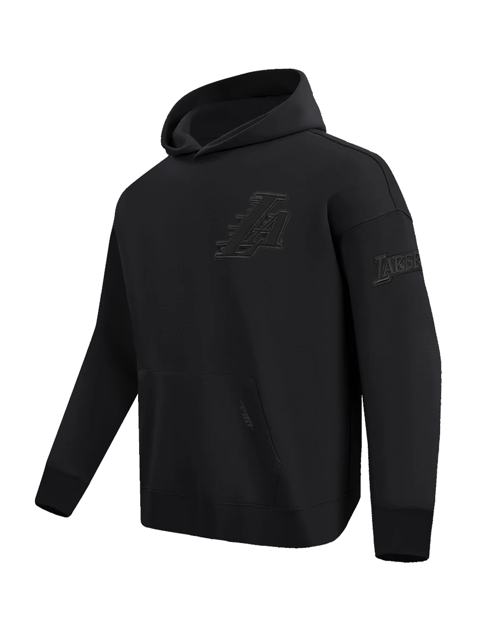 Pro Standard Jumpers Los Angeles Lakers Pro Standard NBA Black On Black Drop Shoulder Hoodie Jumper