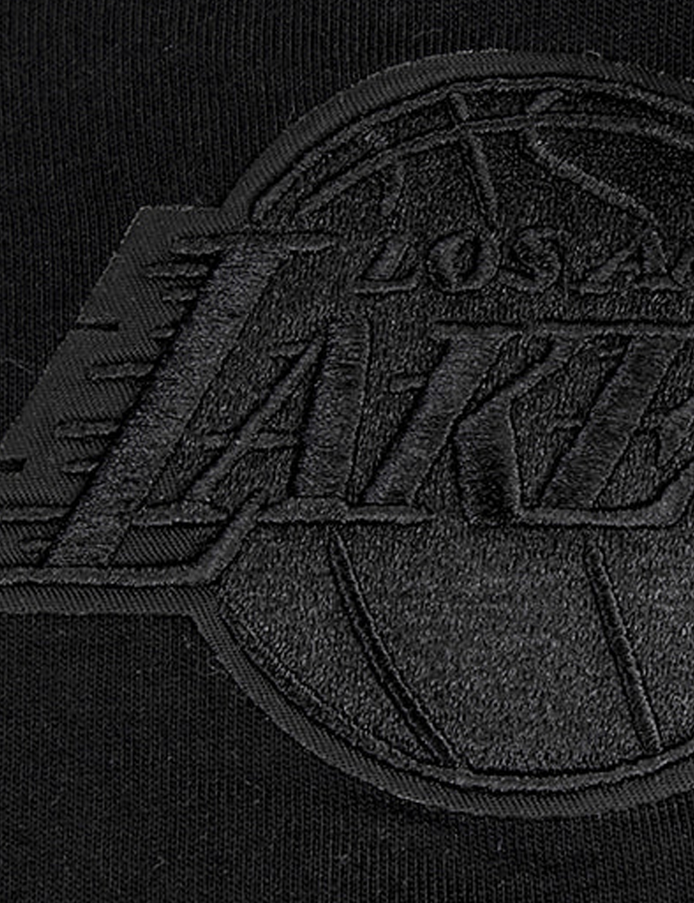 Pro Standard T-Shirts Los Angeles Lakers Pro Standard NBA Black On Black Drop Shoulder T-Shirt