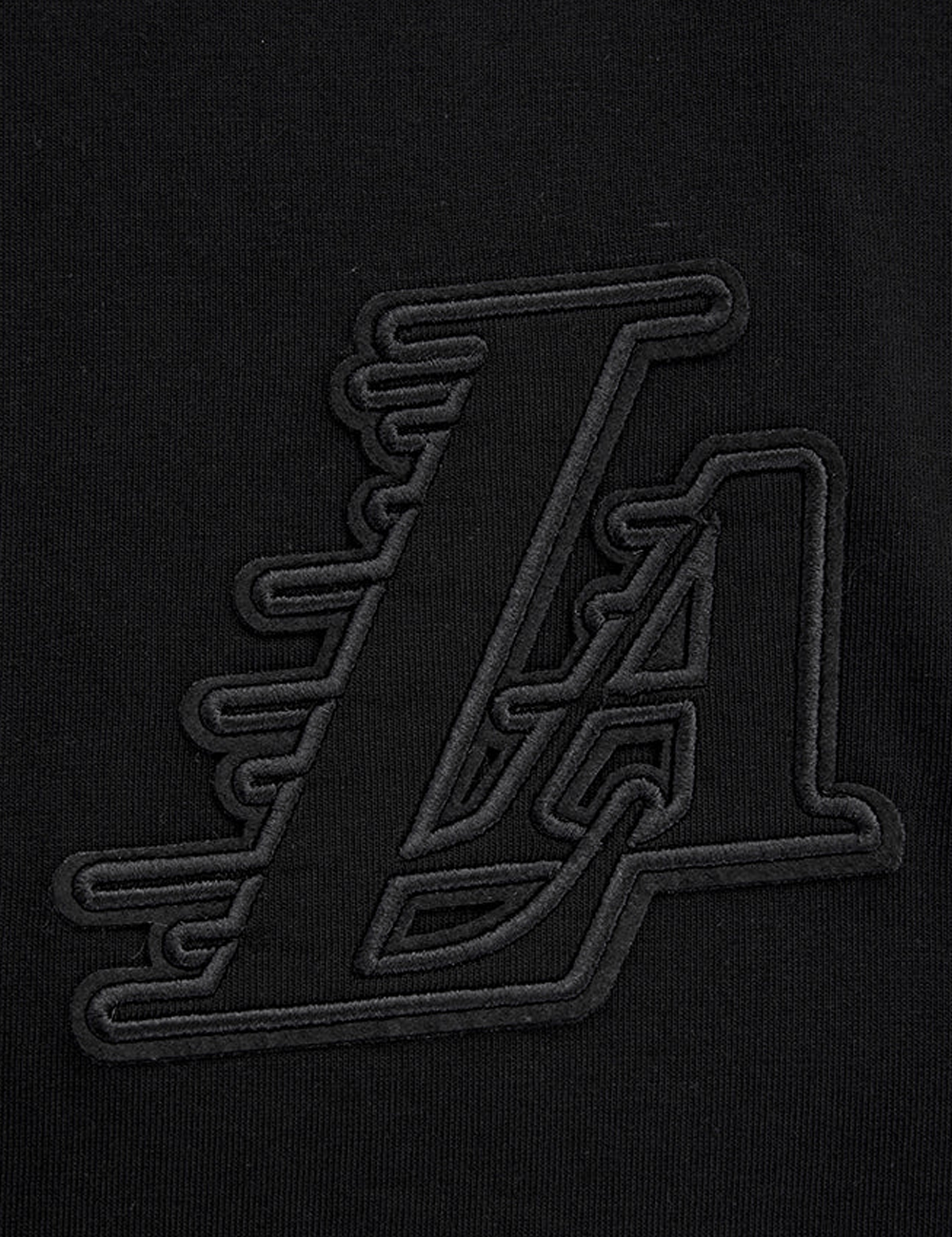 Pro Standard T-Shirts Los Angeles Lakers Pro Standard NBA Black On Black Drop Shoulder T-Shirt