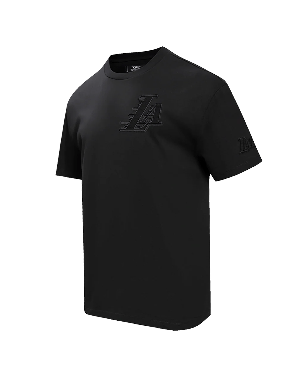 Pro Standard T-Shirts Los Angeles Lakers Pro Standard NBA Black On Black Drop Shoulder T-Shirt