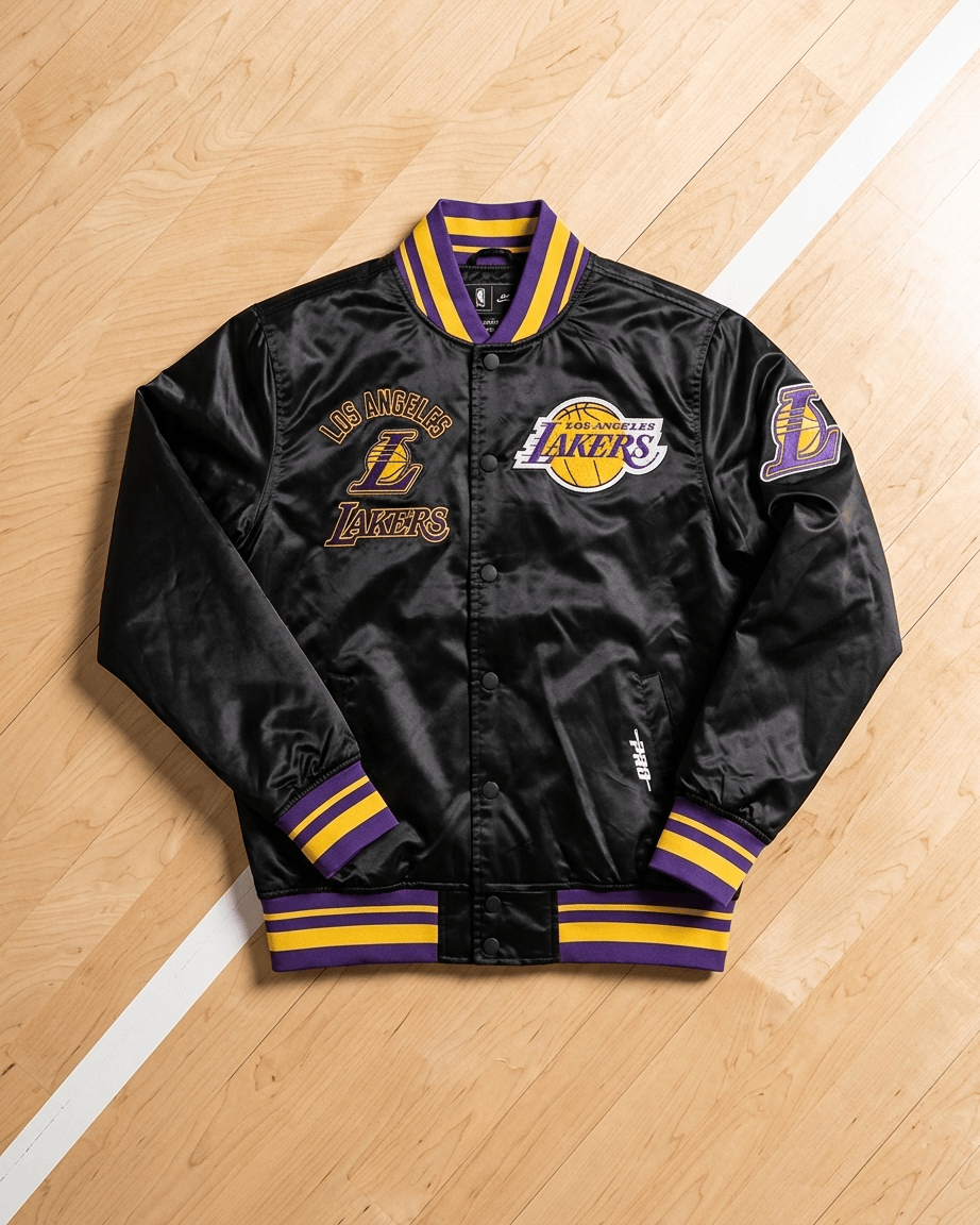 Pro Standard Jackets Los Angeles Lakers Pro Standard NBA Retro Classic Lightweight Satin Jacket