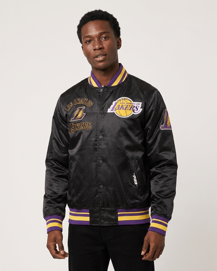 Pro Standard Jackets Los Angeles Lakers Pro Standard NBA Retro Classic Lightweight Satin Jacket