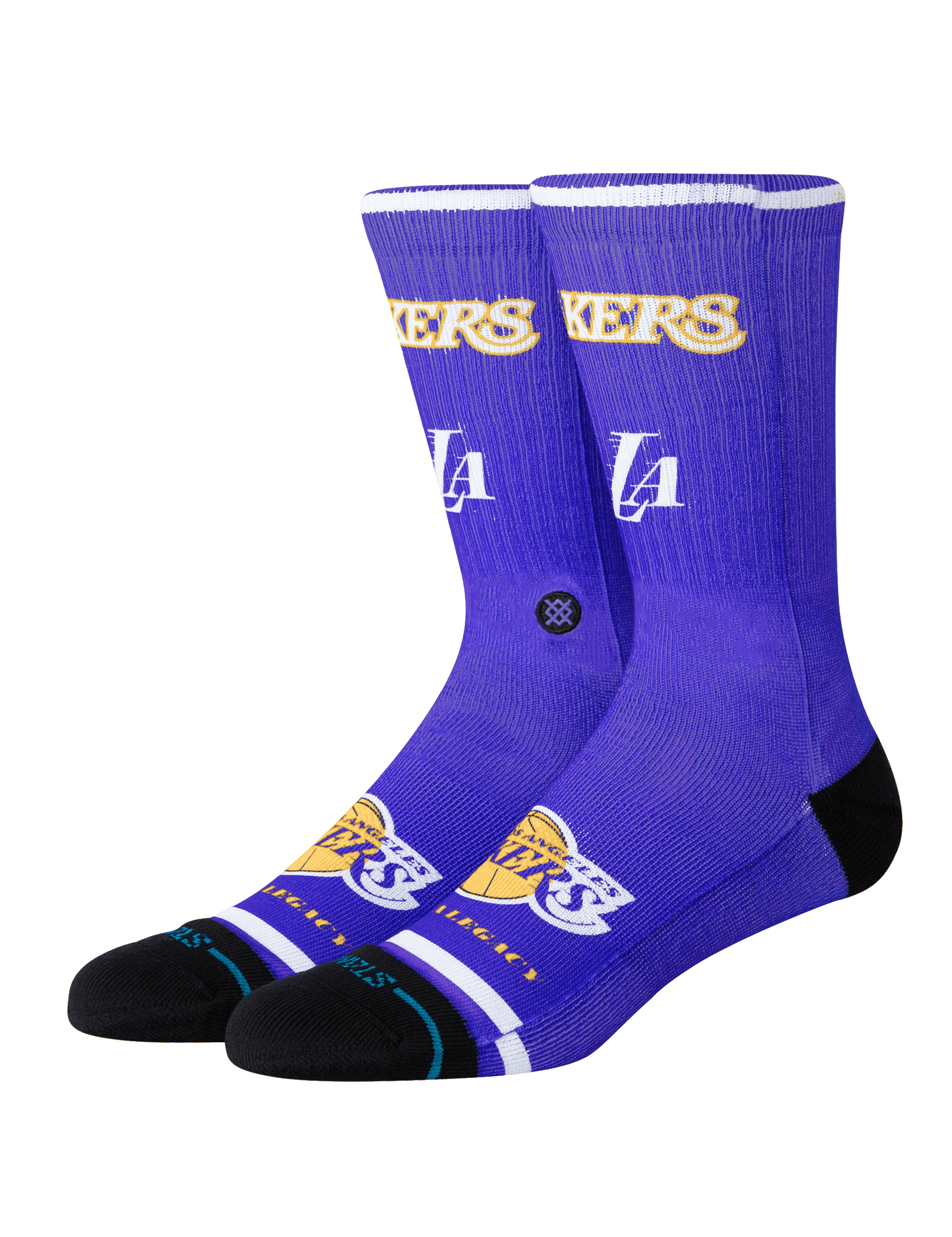 Stance Socks Large (9-12 US) Los Angeles Lakers Stance NBA Statement Crew Socks