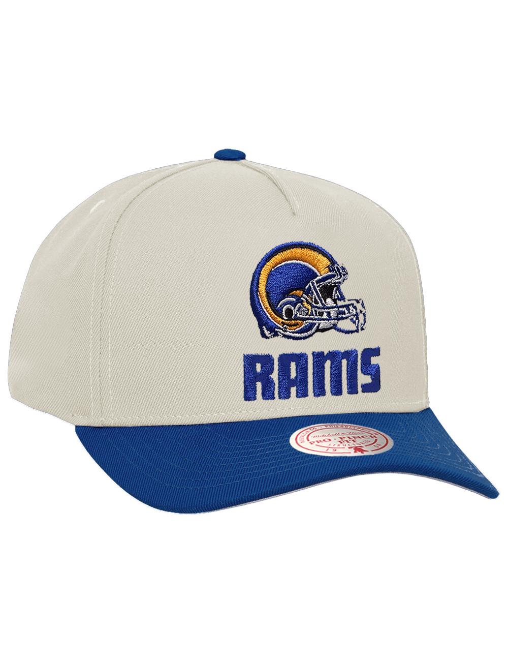 Mitchell And Ness Caps OSFM Los Angeles Rams Mitchell & Ness NFL Throwback Pro Pinch Snapback Hat - Chrome