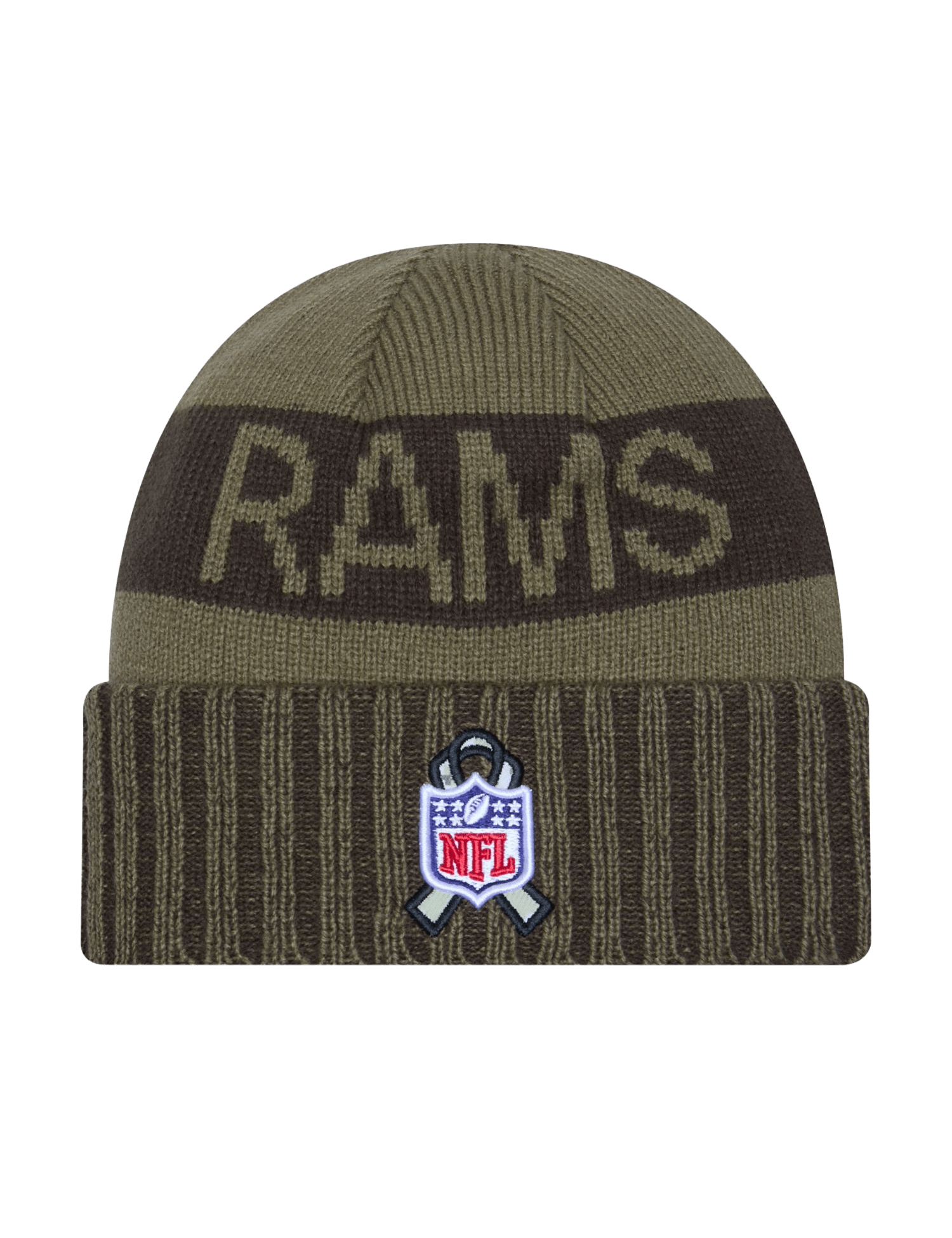 New Era Beanies Los Angeles Rams New Era NFL 25 Salute To Service Knit Beanie