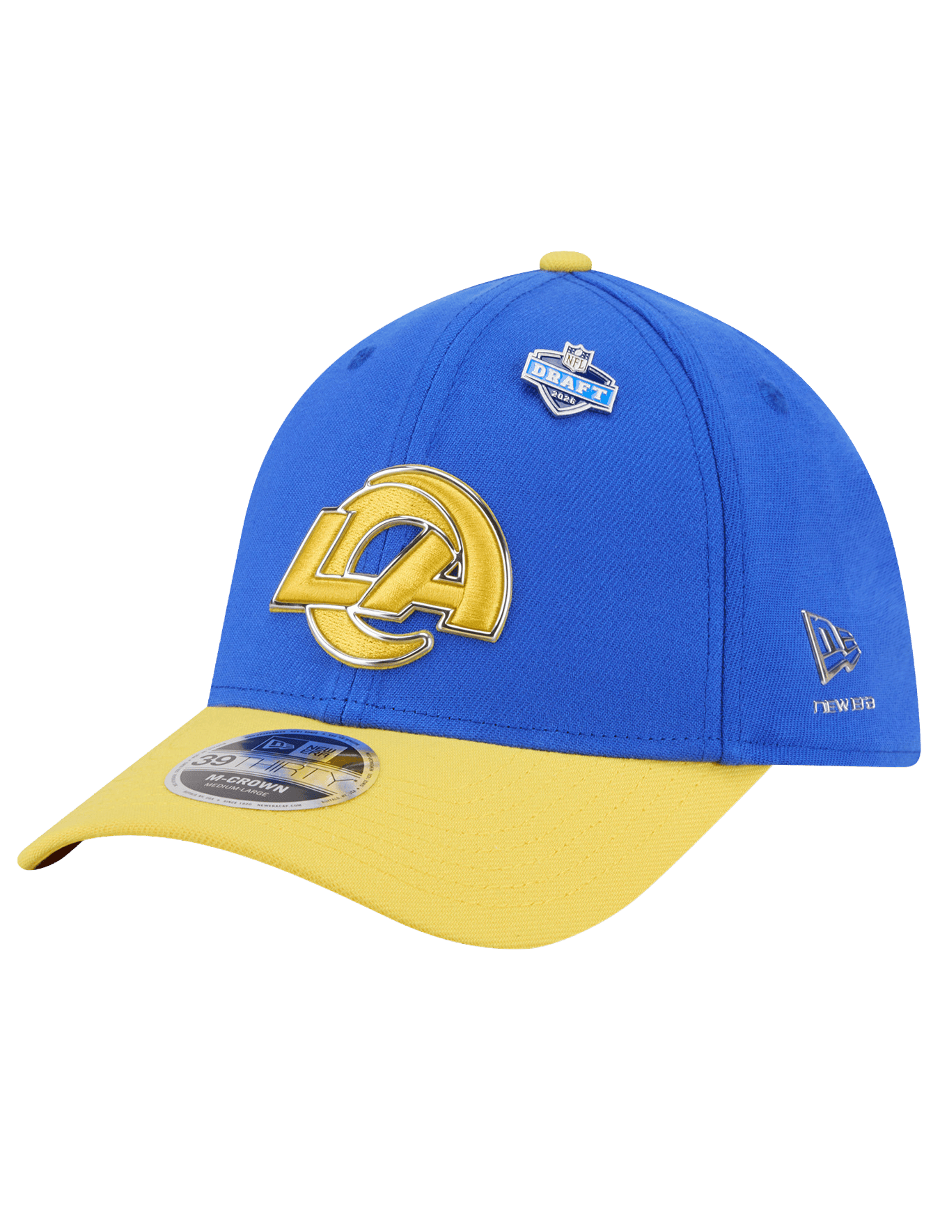 New Era Caps Los Angeles Rams New Era NFL Draft 26 39THIRTY M-Crown Stretch-Fit Hat