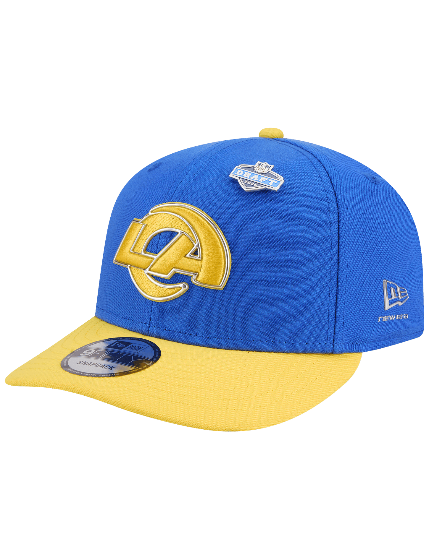 New Era Caps OSFM Los Angeles Rams New Era NFL Draft 26 9FIFTY Pre-Curved Snapback Hat