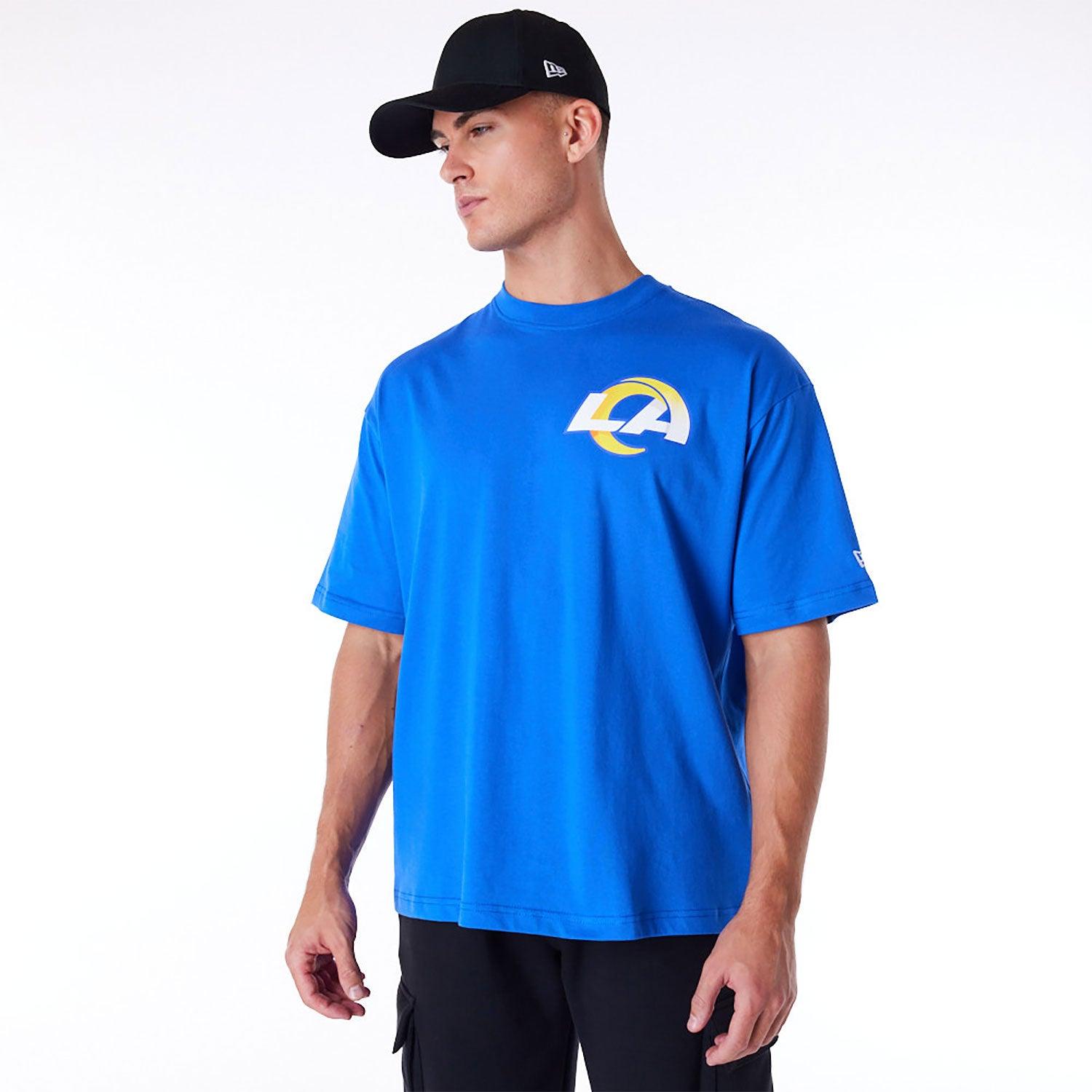 New Era T-Shirts Los Angeles Rams New Era NFL Logo Select Oversized T-Shirt - Blue