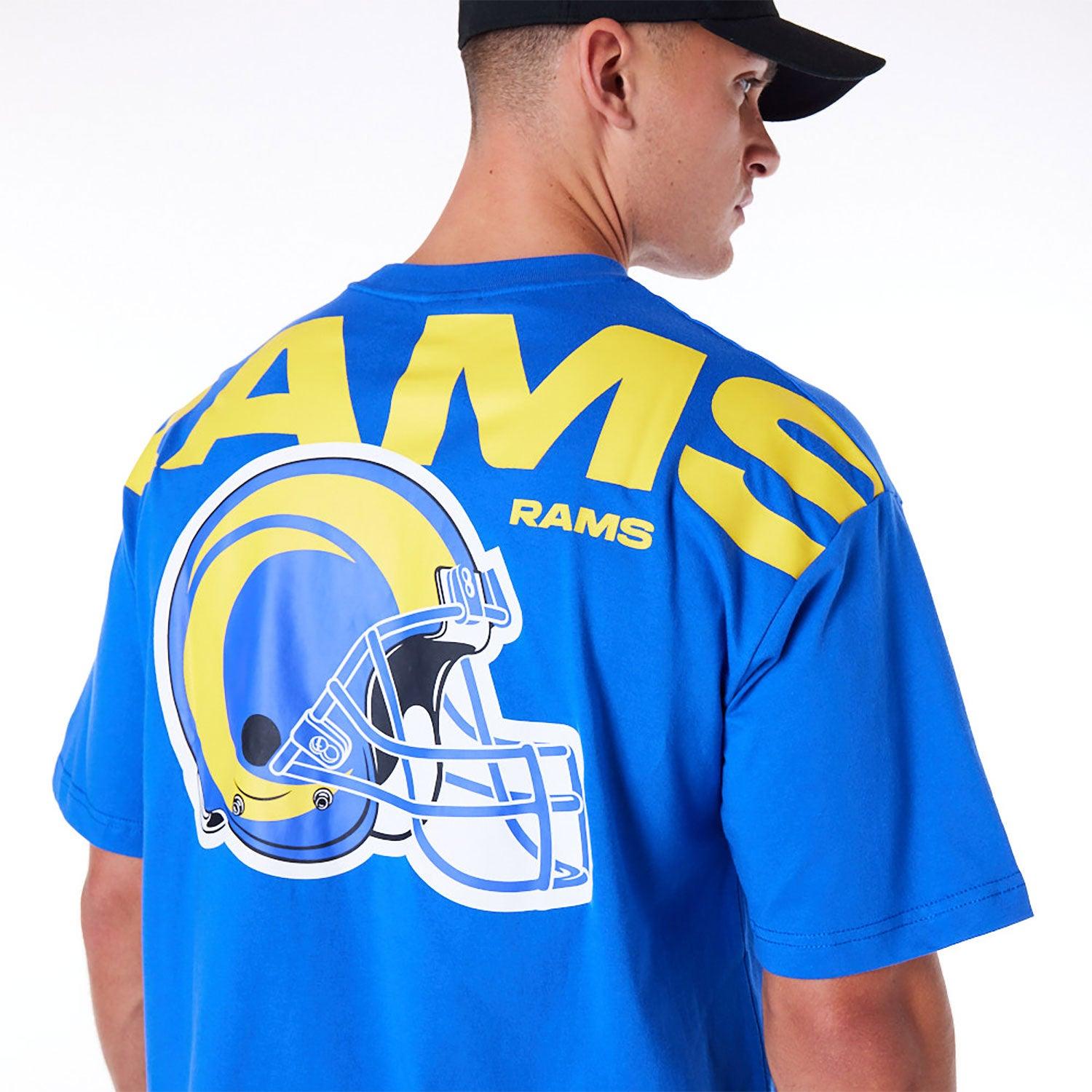 New Era T-Shirts Los Angeles Rams New Era NFL Logo Select Oversized T-Shirt - Blue