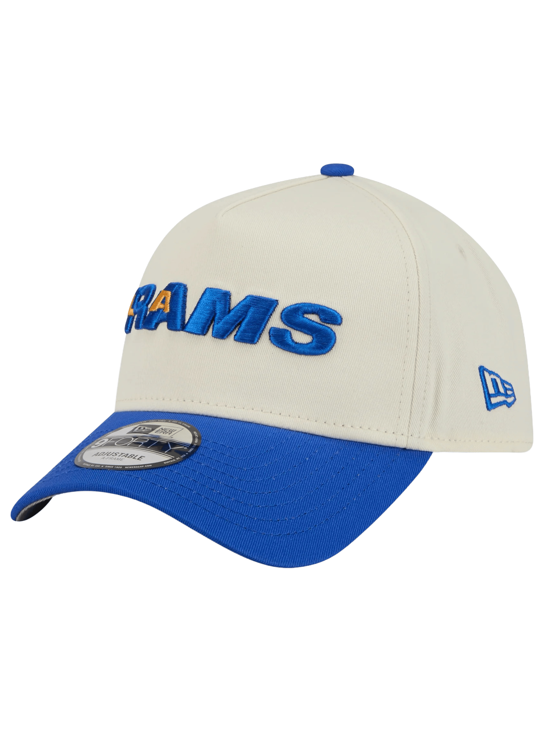 New Era Caps Los Angeles Rams New Era NFL Wordmark 9FORTY A-Frame Snapback Hat - Chrome