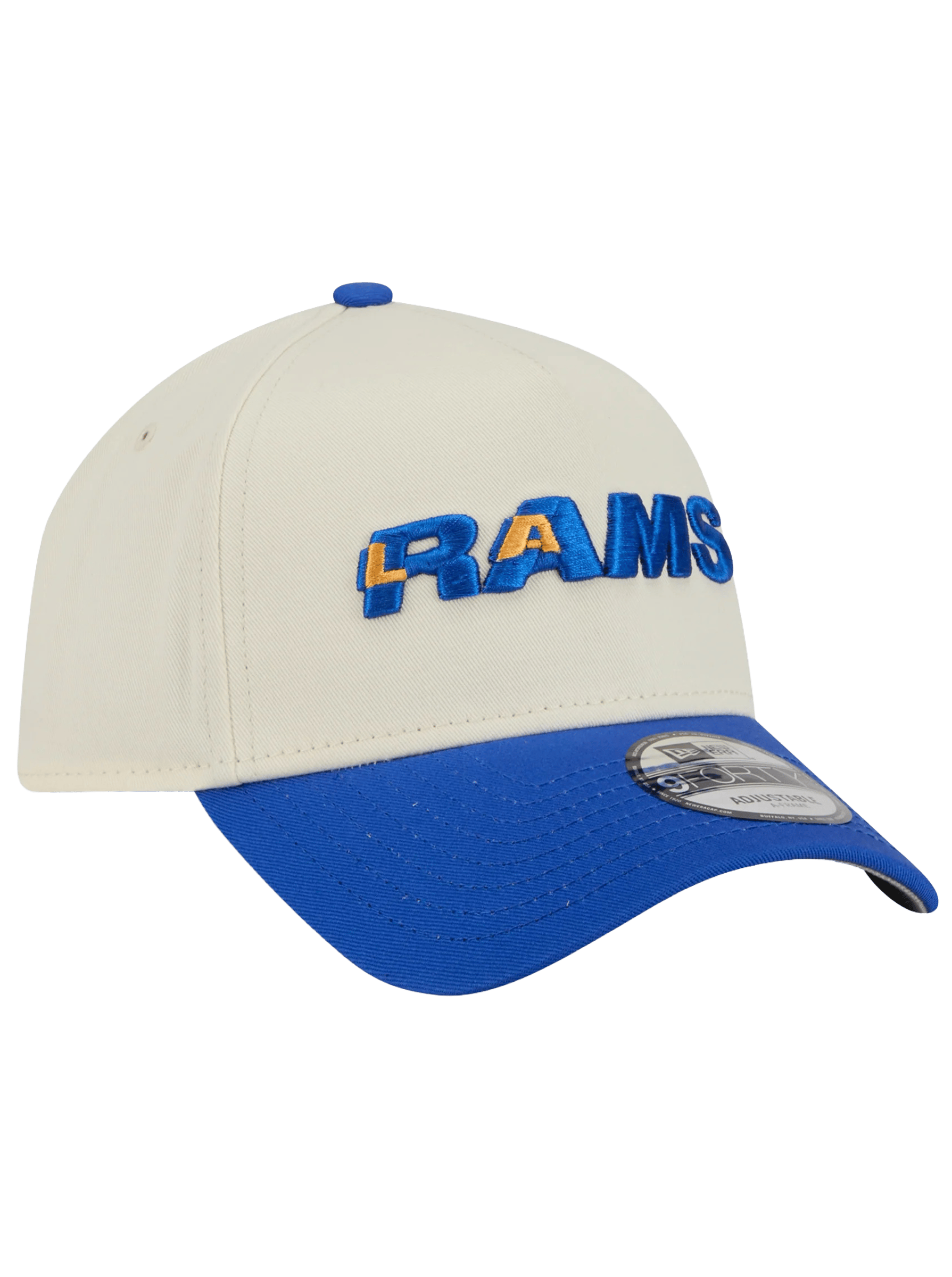 New Era Caps Los Angeles Rams New Era NFL Wordmark 9FORTY A-Frame Snapback Hat - Chrome