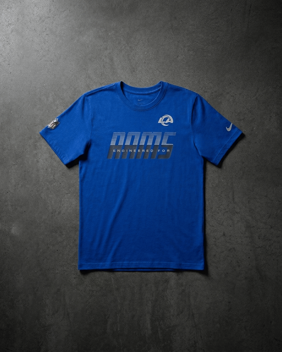 Nike T-Shirts Los Angeles Rams Nike NFL 26 Sideline Team Issue Dri-Fit T-Shirt - Blue