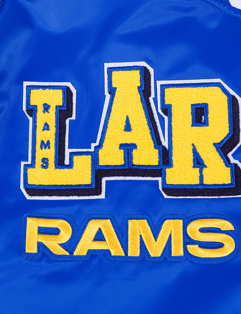 Pro Standard Jackets Los Angeles Rams Pro Standard NFL Mash Up Rib Satin Jacket - Blue