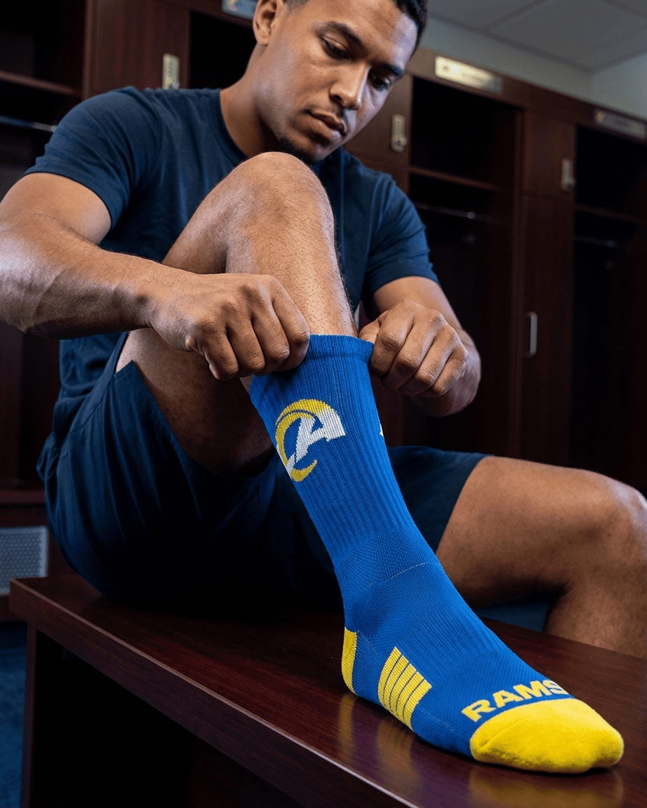 Strideline Socks Large (9-12 US) Los Angeles Rams Strideline NFL Team Premier Flex-Stretch Crew Socks