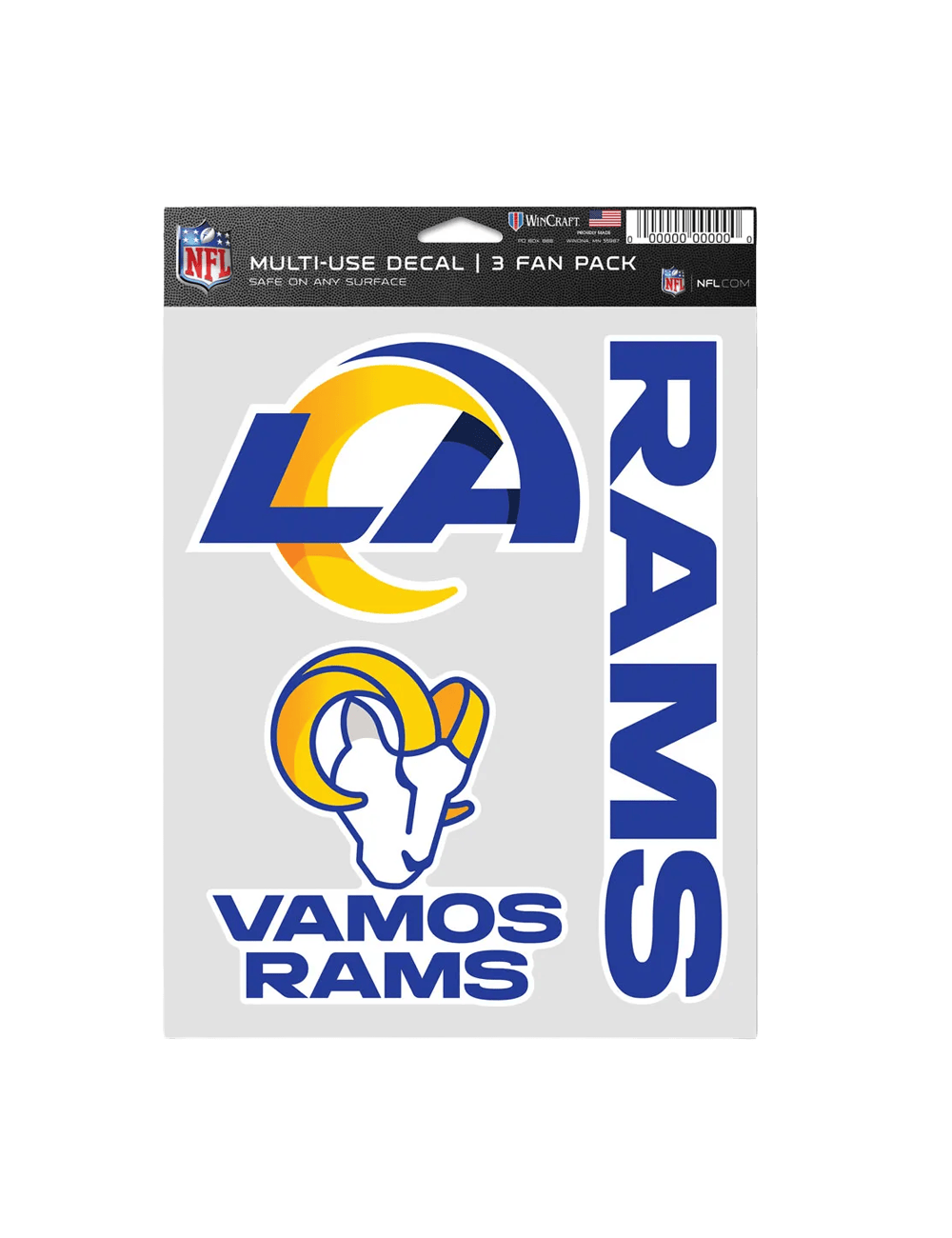 Wincraft Accessories Los Angeles Rams Wincraft NFL Team 3 Piece 5” x 7” Decal Set
