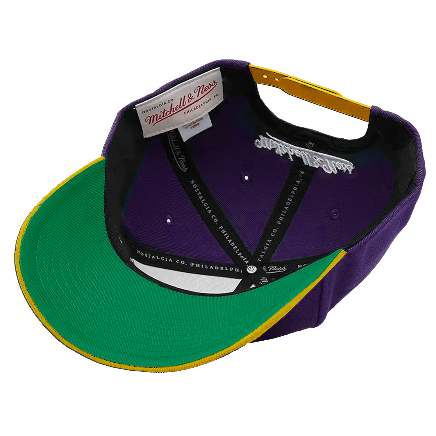 Mitchell And Ness Caps LSU Tigers Mitchell & Ness NCAA Boom Text Snapback Hat - Purple
