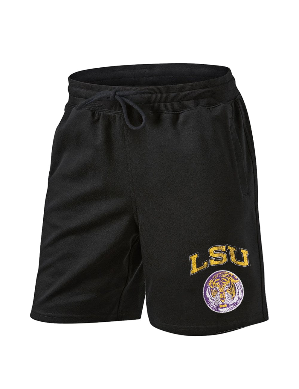 NCAA Branded Shorts LSU Tigers NCAA Emblem Fleece Shorts - Black