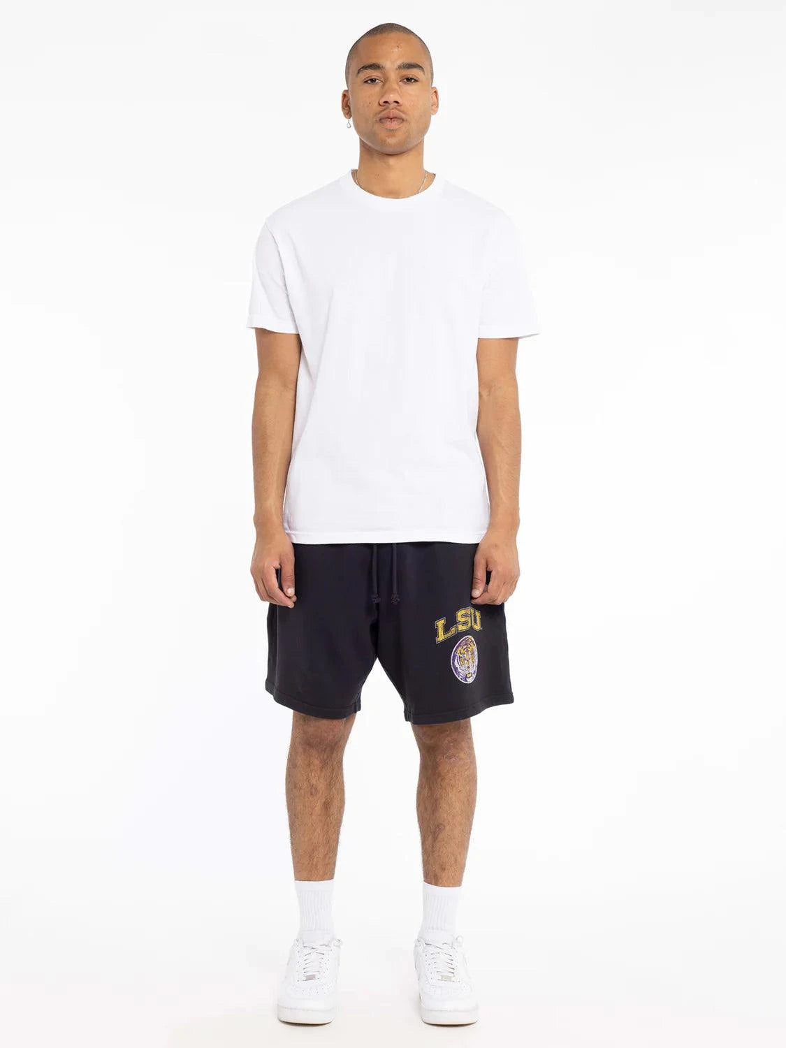 NCAA Branded Shorts LSU Tigers NCAA Emblem Fleece Shorts - Black