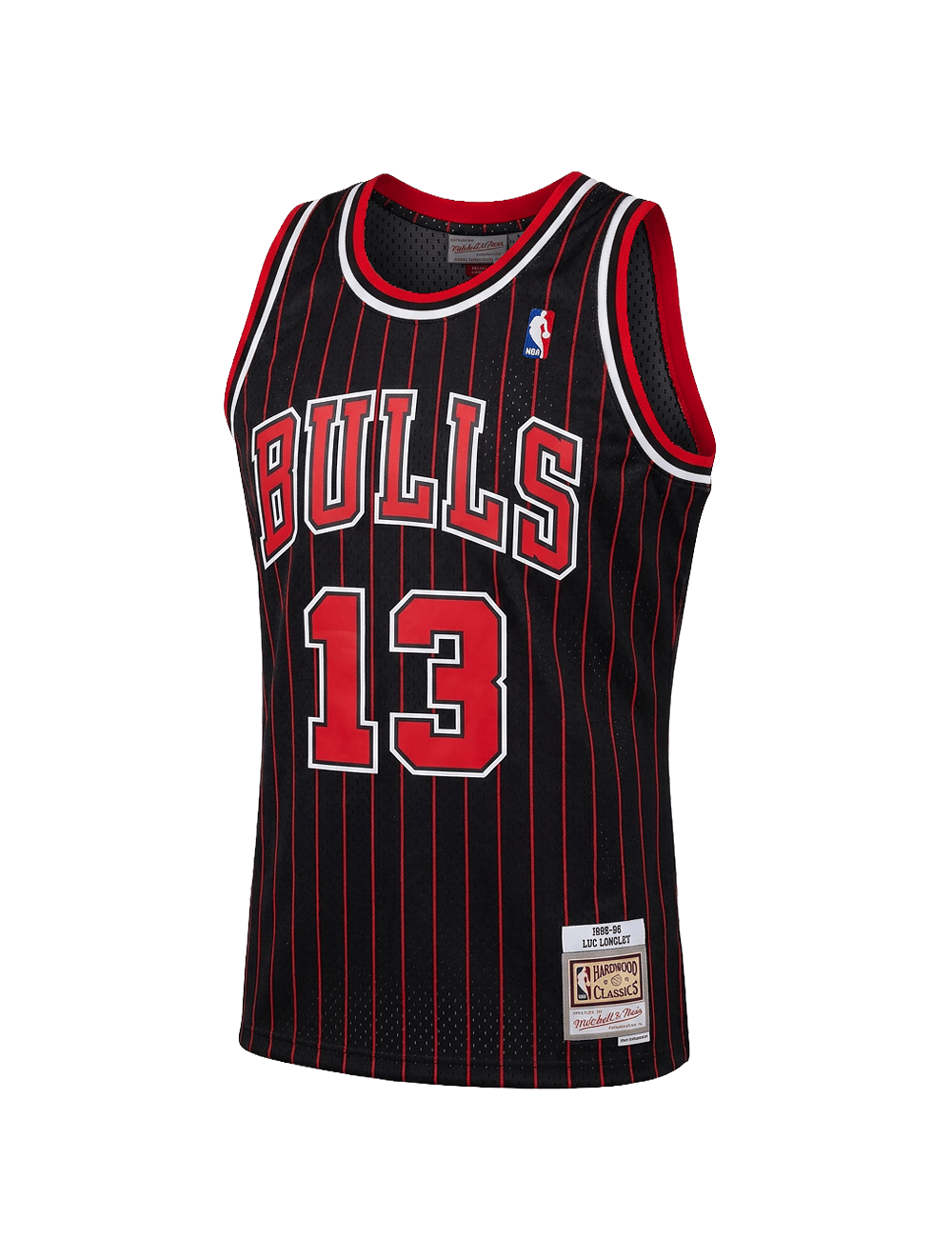 Mitchell And Ness Jerseys Luc Longley Chicago Bulls Mitchell & Ness NBA 95-96 Alt HWC Swingman Jersey - Black
