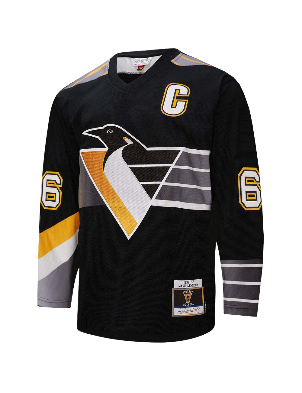 Mitchell And Ness Jerseys Mario Lemieux Pittsburgh Penguins Mitchell & Ness NHL 96 Alt Power Play Jersey - Black