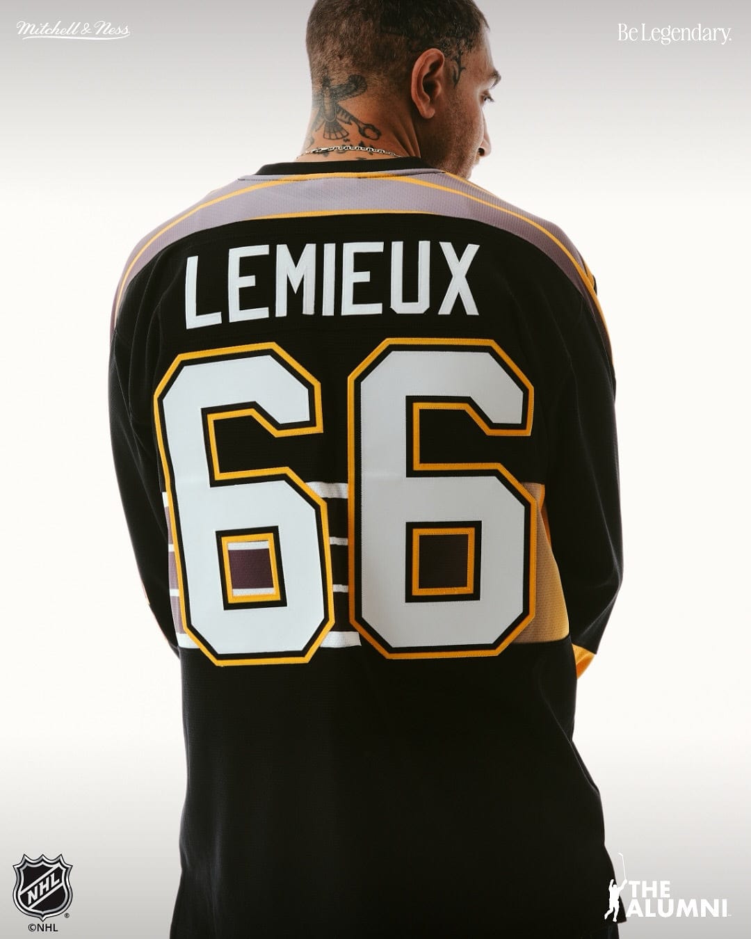 Mitchell And Ness Jerseys Mario Lemieux Pittsburgh Penguins Mitchell & Ness NHL 96 Alt Power Play Jersey - Black