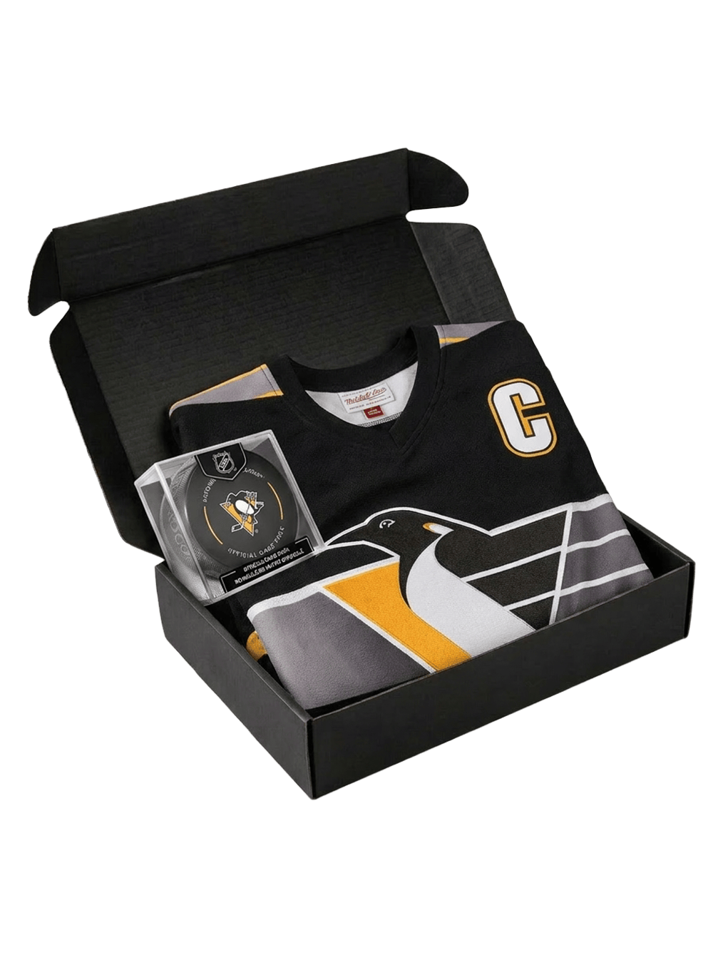 US Sports HQ Gift Boxes Mario Lemieux Pittsburgh Penguins NHL Jersey & Puck Gift Box