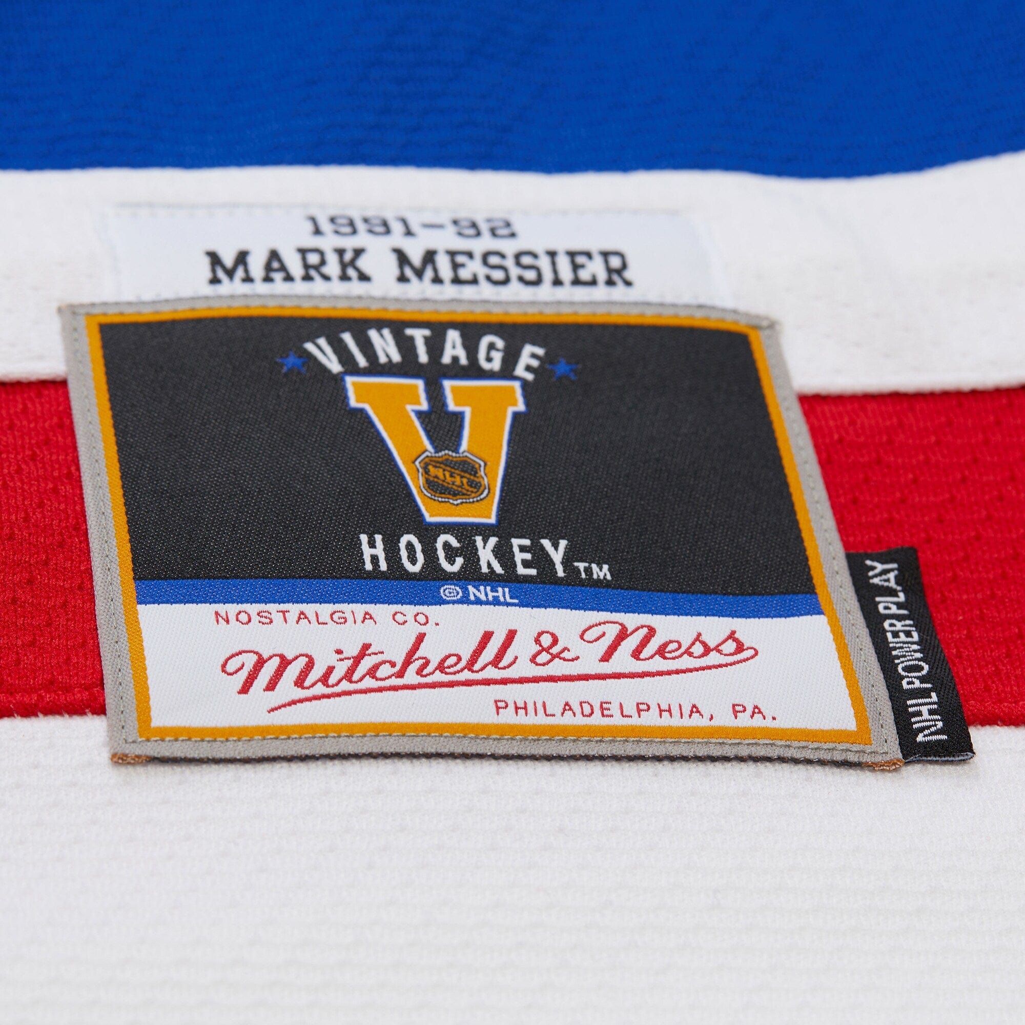 Mark Messier New York Rangers Mitchell & Ness NHL 91-92 Power Play Jersey - Blue