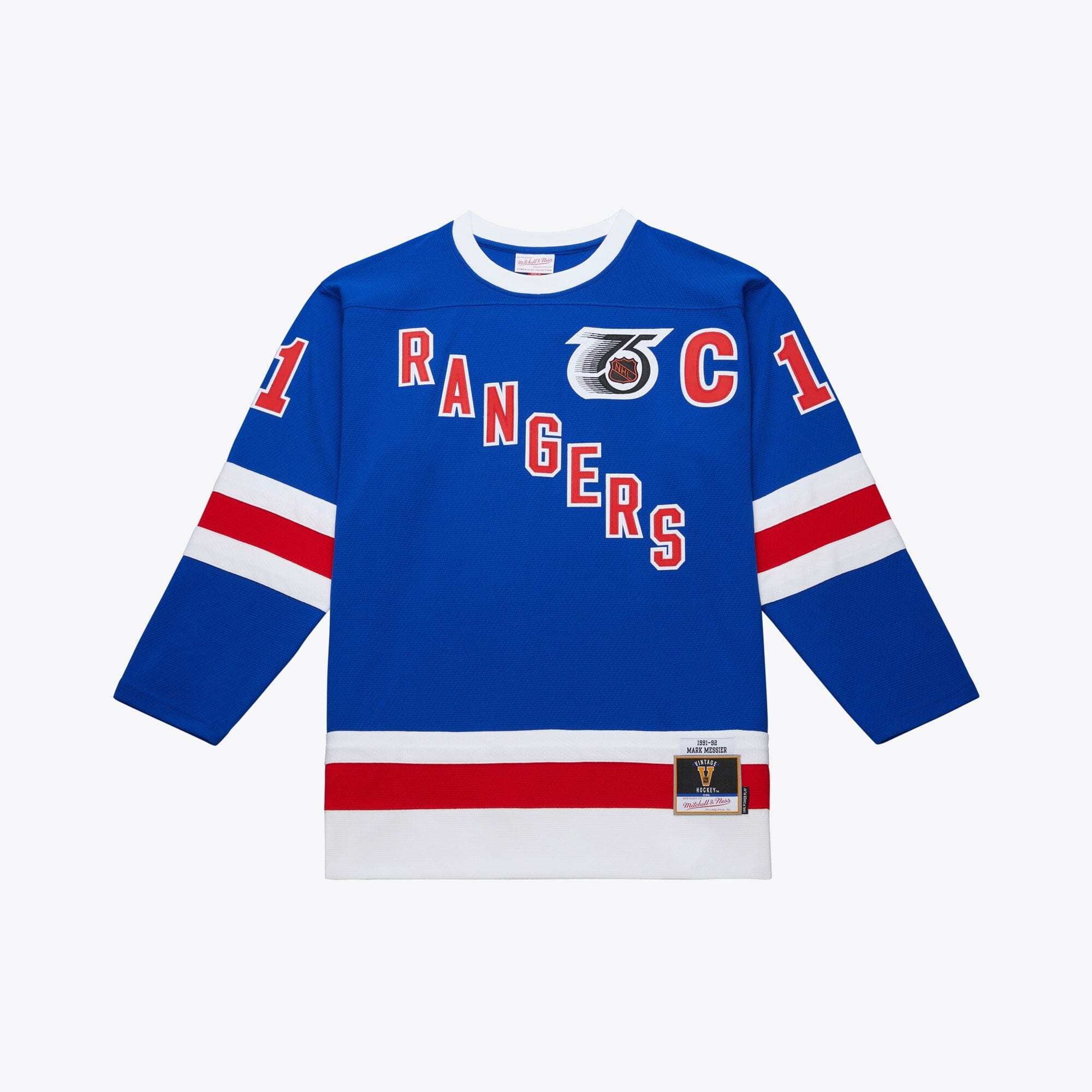 Mitchell And Ness Jerseys Mark Messier New York Rangers Mitchell & Ness NHL 91-92 Power Play Jersey - Blue
