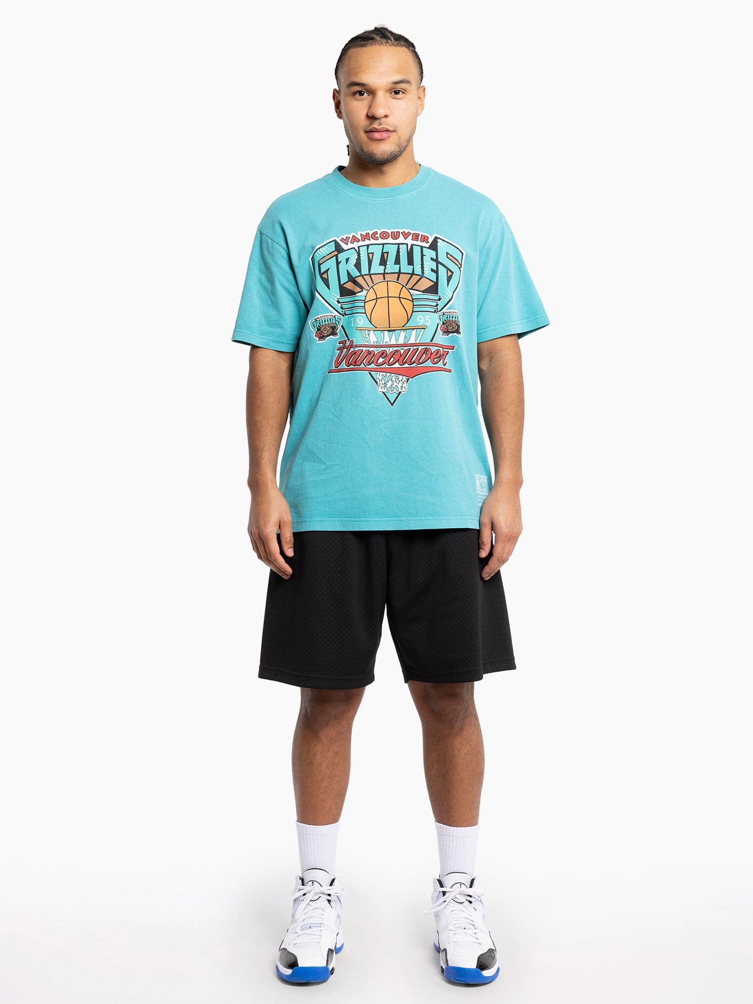 Mitchell And Ness T-Shirts Memphis Grizzlies Mitchell & Ness NBA 96 Season Vintage T-Shirt - Faded Teal
