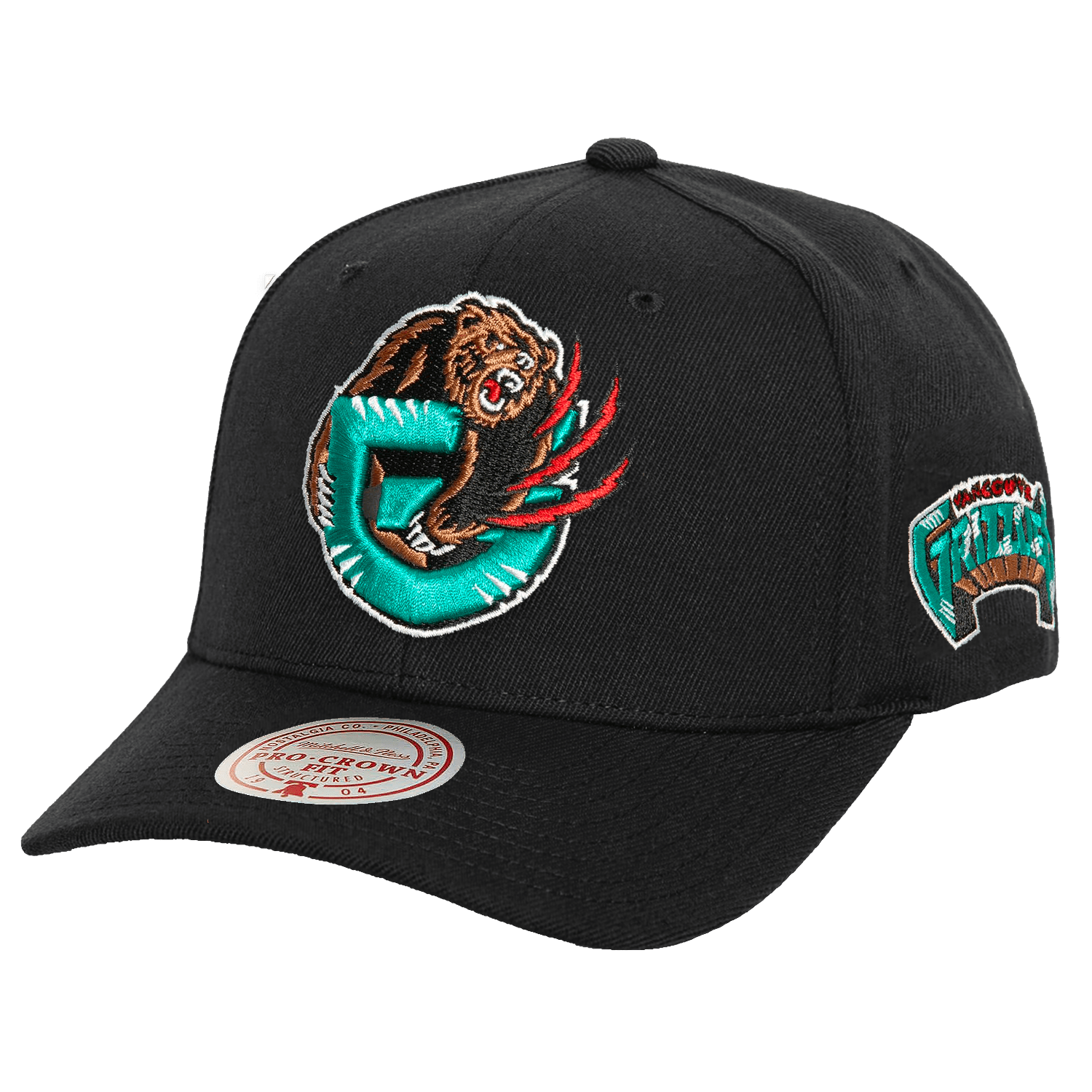 Mitchell And Ness Caps Memphis Grizzlies Mitchell & Ness NBA HWC Icon Pro Crown Snapback Hat - Black