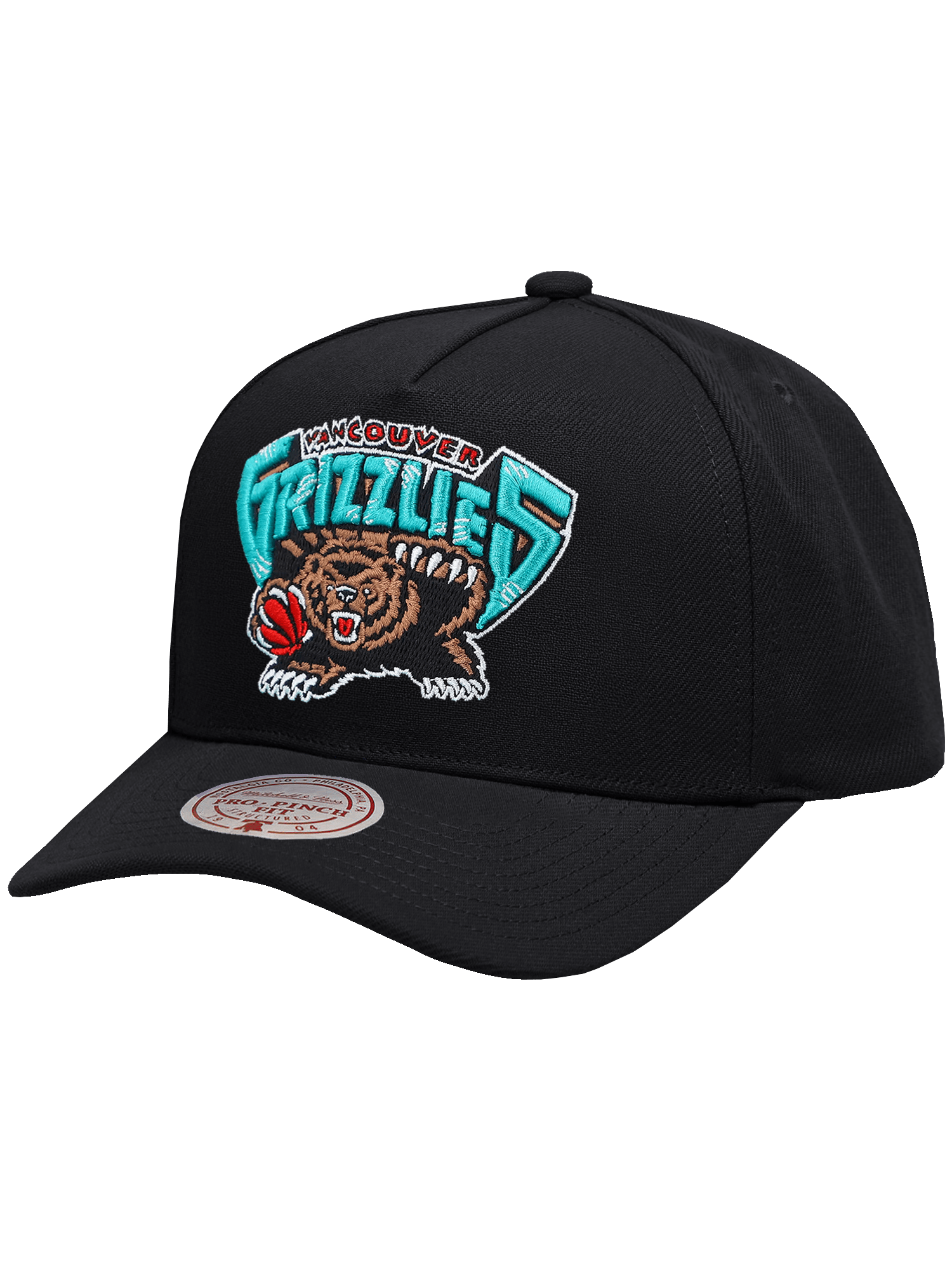 Mitchell And Ness Caps Memphis Grizzlies Mitchell & Ness NBA HWC Pro Pinch Snapback Hat - Black