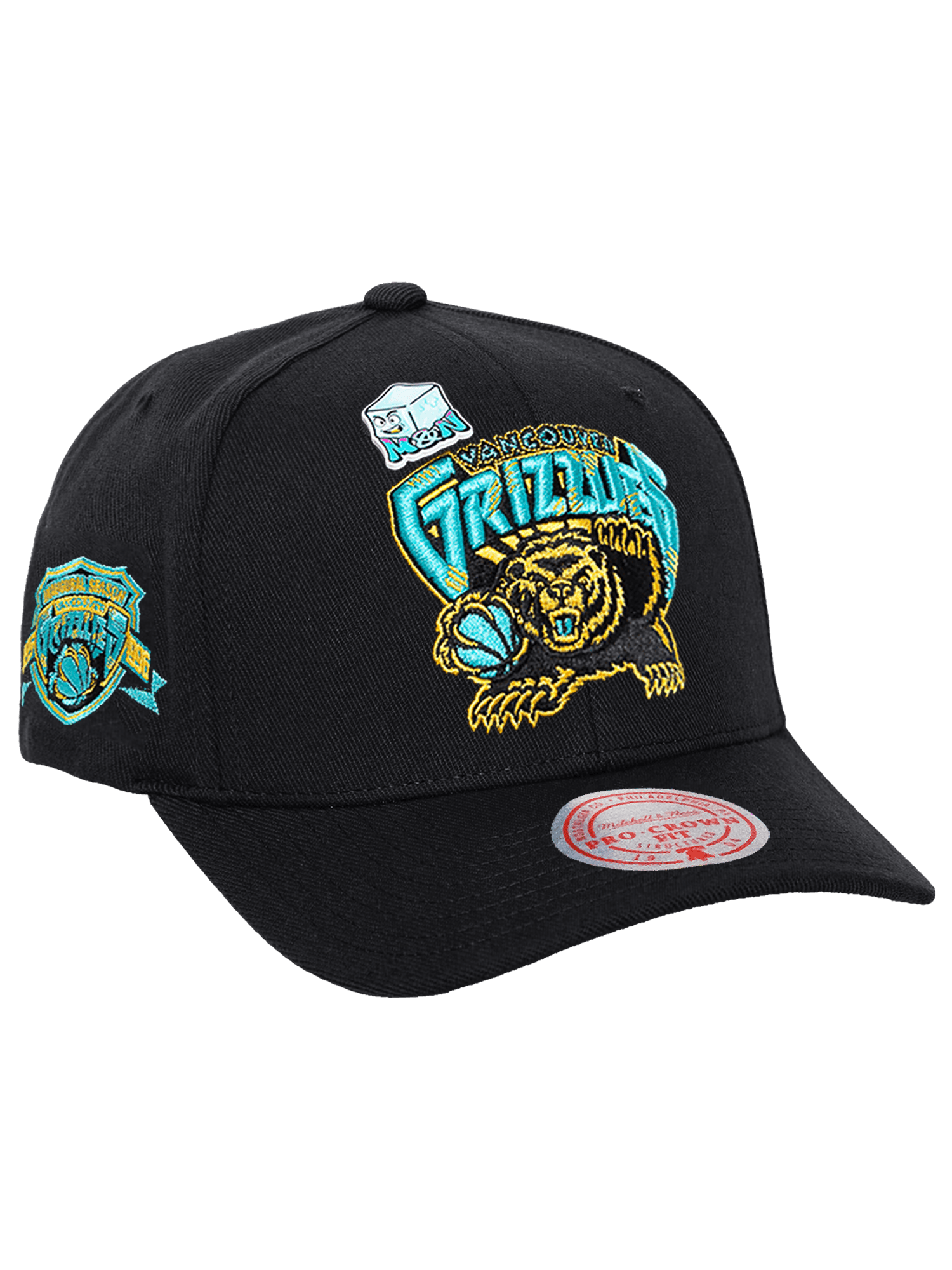 Mitchell And Ness Caps Memphis Grizzlies Mitchell & Ness NBA Ice Cold Pro Crown Snapback Hat - Black