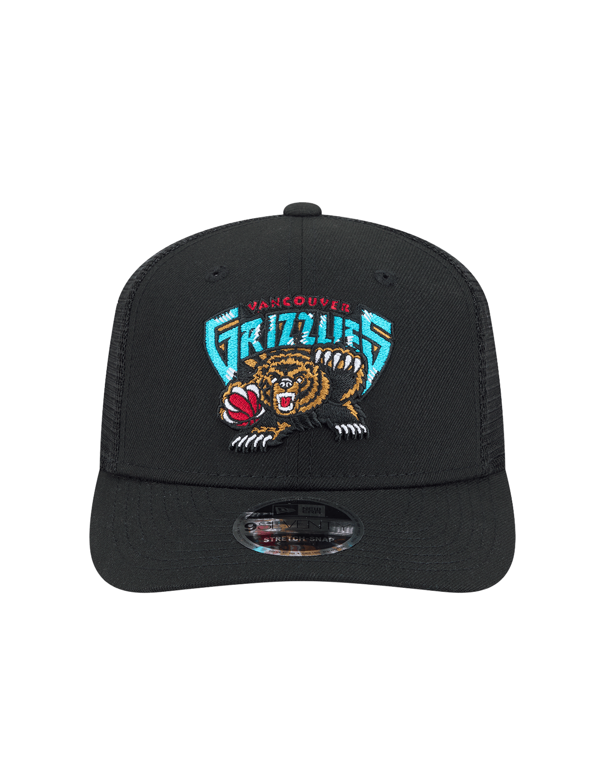 New Era Caps Memphis Grizzlies New Era NBA HWC 9SEVENTY Trucker Stretch Snapback Hat - Black