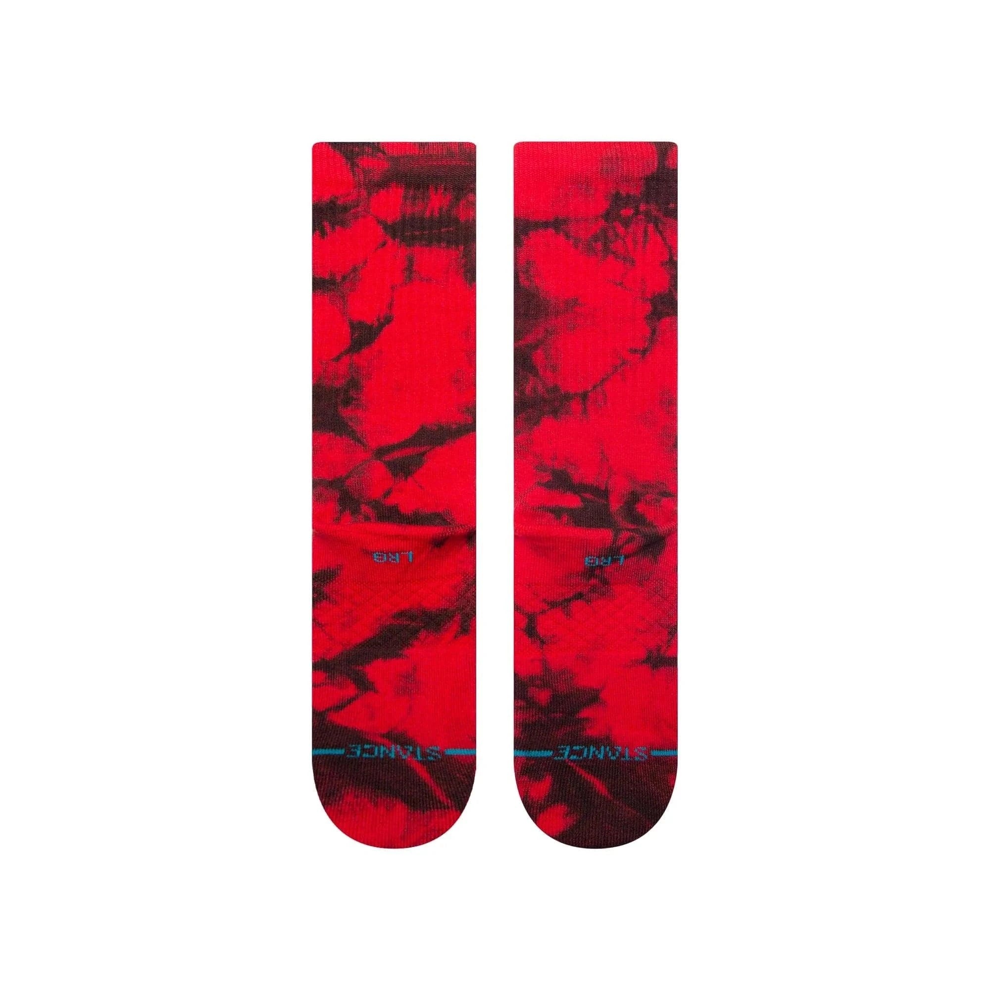 Stance Socks Large (9-12 US) Mens NBA Logoman Dye Stance NBA Crew Socks - Red