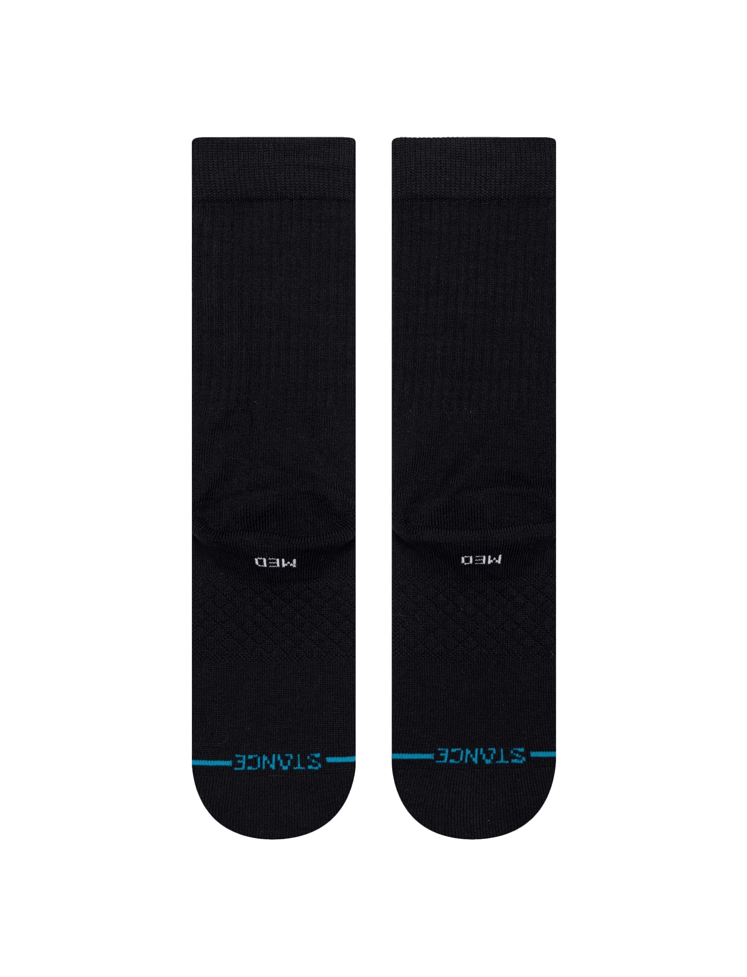 Stance Socks Large (9-12 US) Mens NBA Logoman Stance Black & White Crew Socks - Black