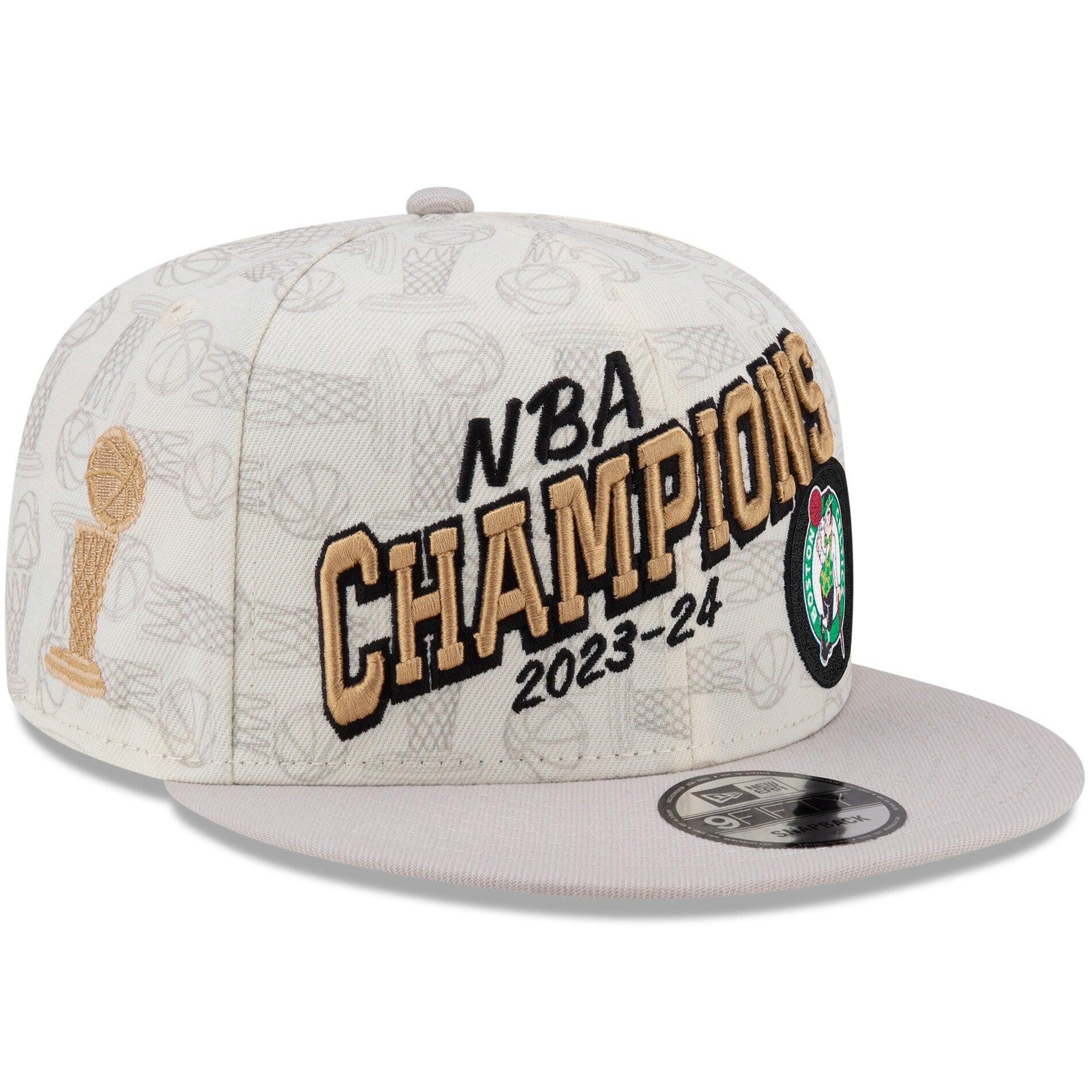 Boston Celtics New Era NBA 24 Champs 9FIFTY Snapback Hat -Cream