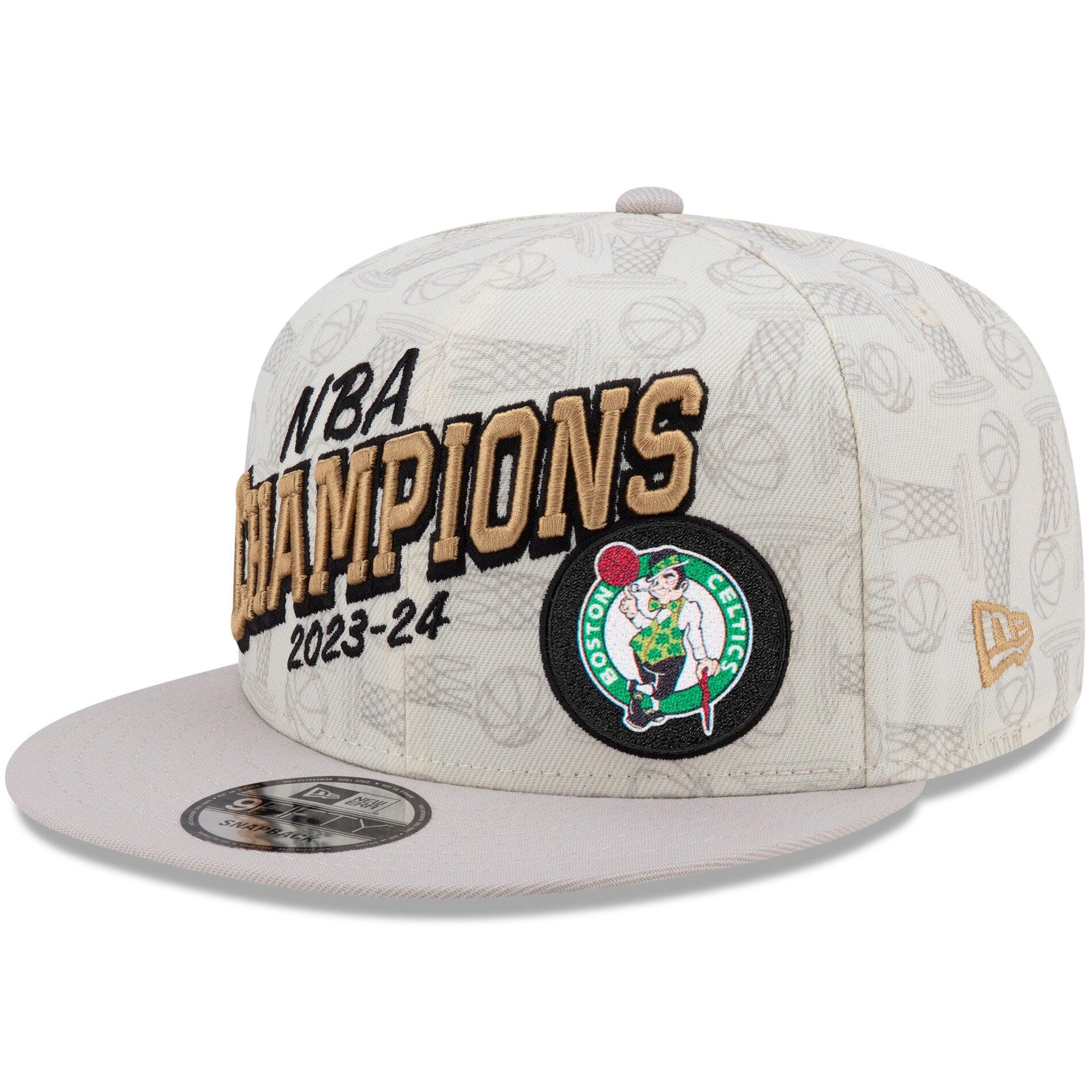 Boston Celtics New Era NBA 24 Champs 9FIFTY Snapback Hat -Cream