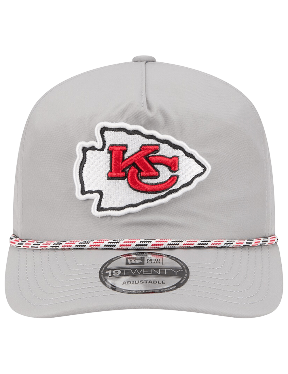 Kansas City Chiefs New Era NFL Team Rope 19TWENTY Pre-Curved Snapback Hat - Grey
