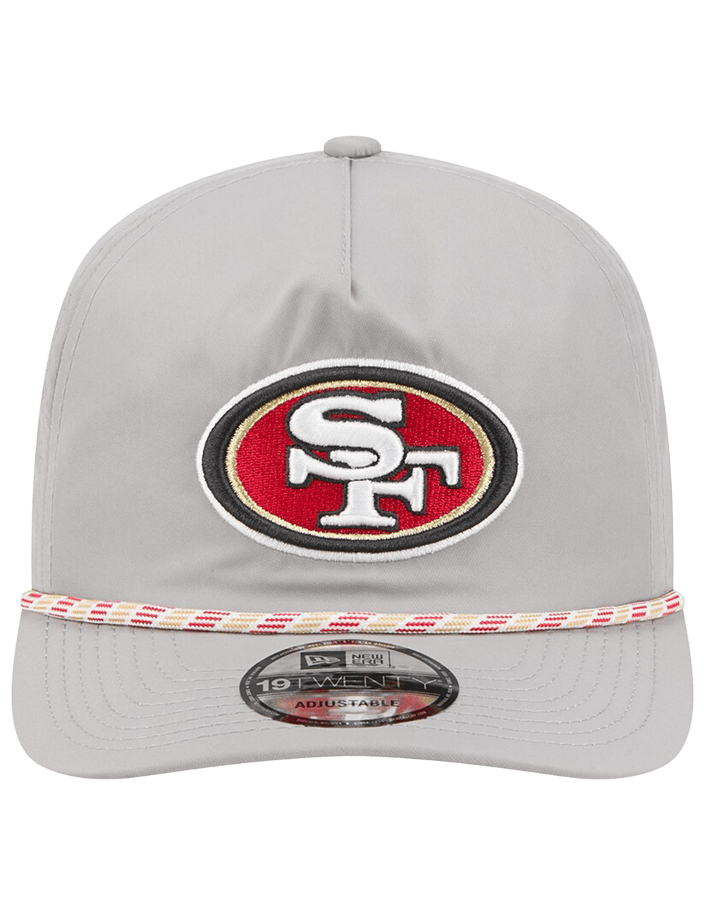 San Francisco 49ers New Era NFL Team Rope 19TWENTY Pre-Curved Snapback Hat - Grey