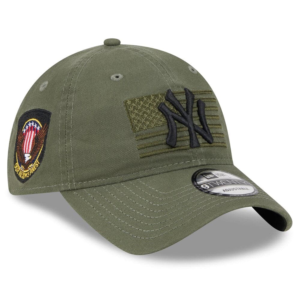 New York Yankees New Era MLB 2023 Armed Forces 9TWENTY Strapback Hat - Army
