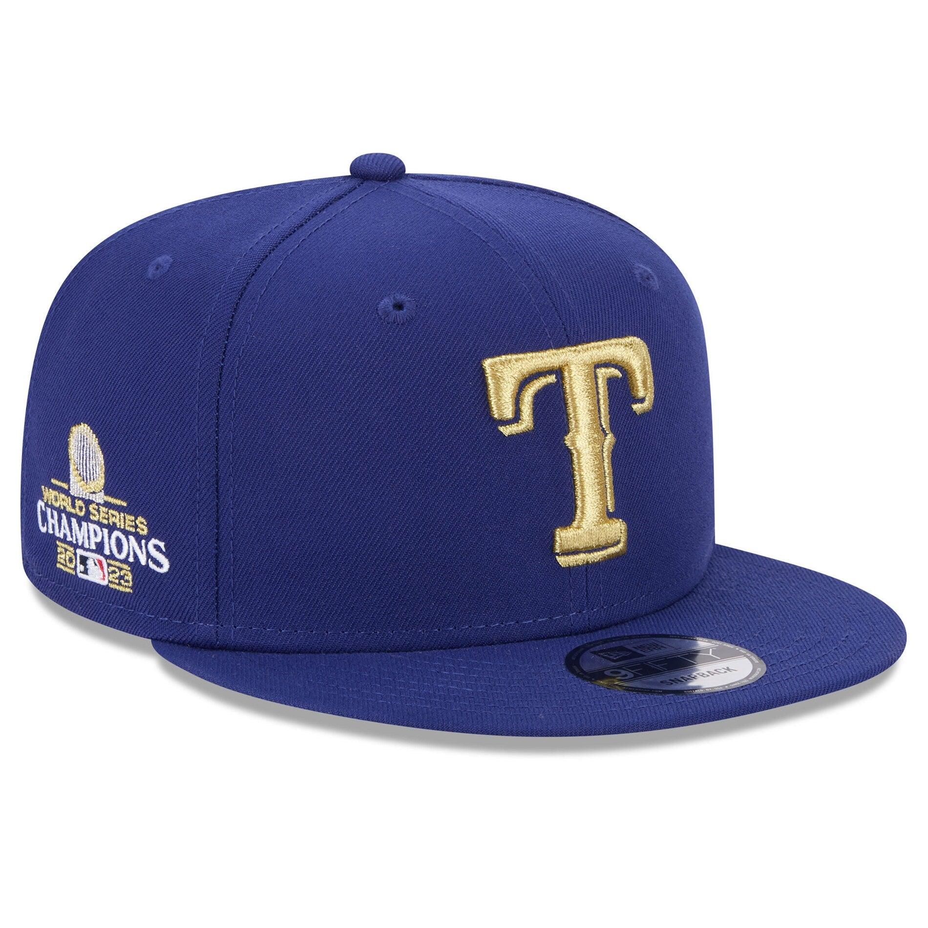 Texas Rangers New Era MLB Gold Champions 9FIFTY Snapback Hat - Blue
