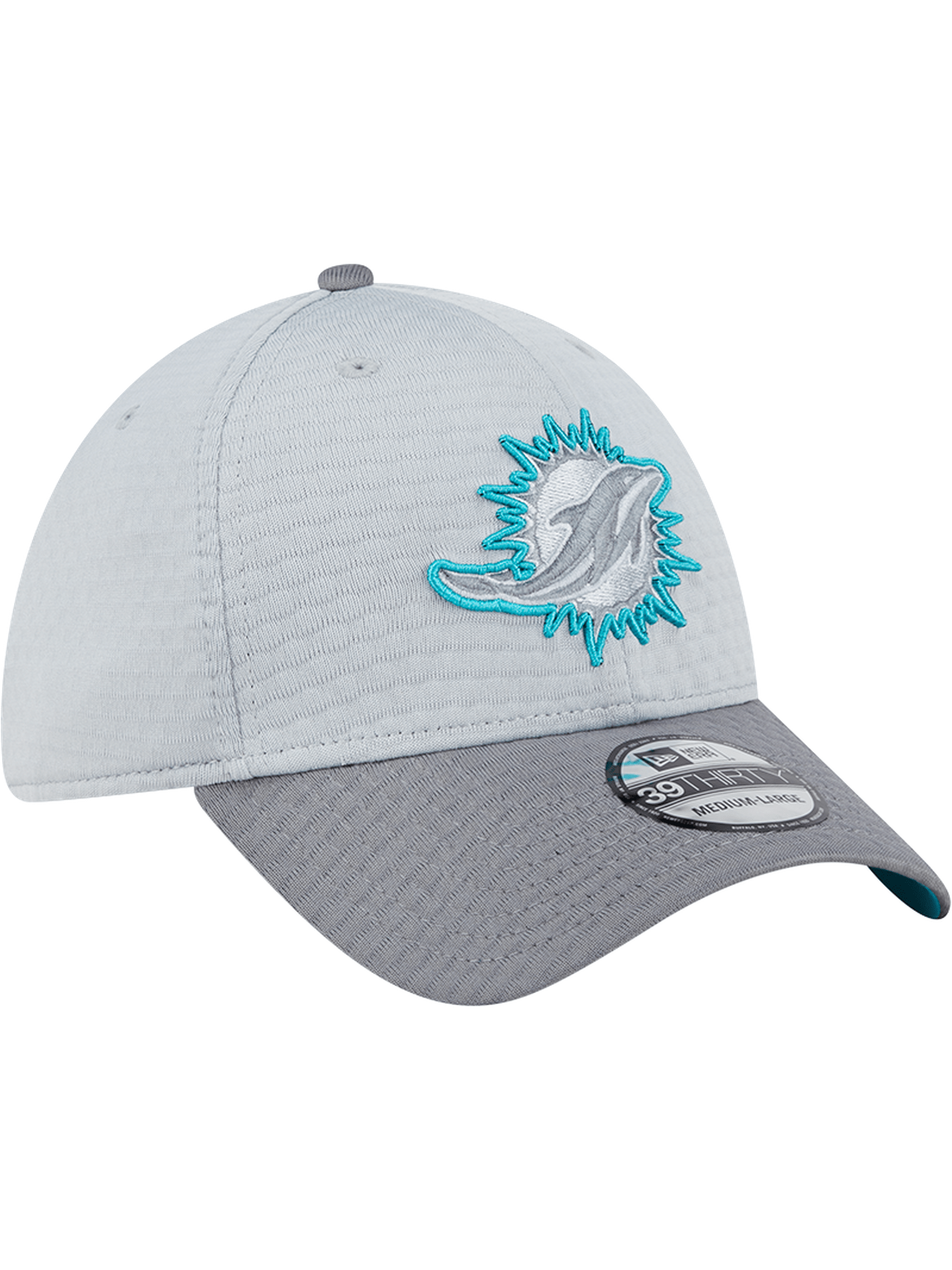 New Era Caps Miami Dolphins New Era NFL 24 Training 39THIRTY Stretch-Fit Hat - Grey