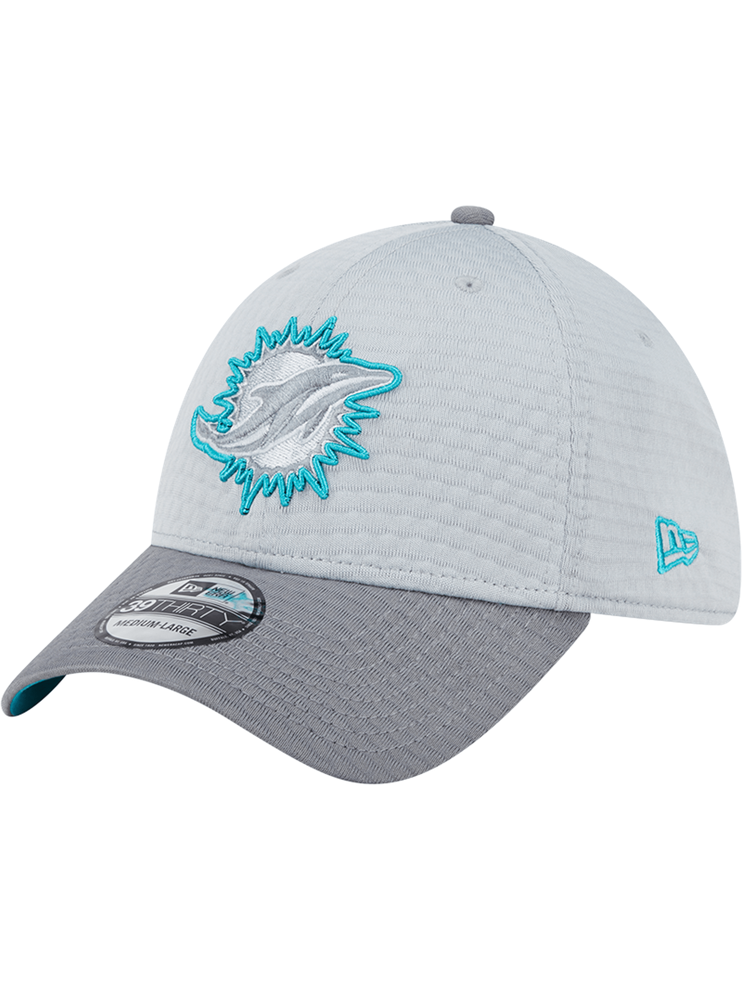 New Era Caps Miami Dolphins New Era NFL 24 Training 39THIRTY Stretch-Fit Hat - Grey