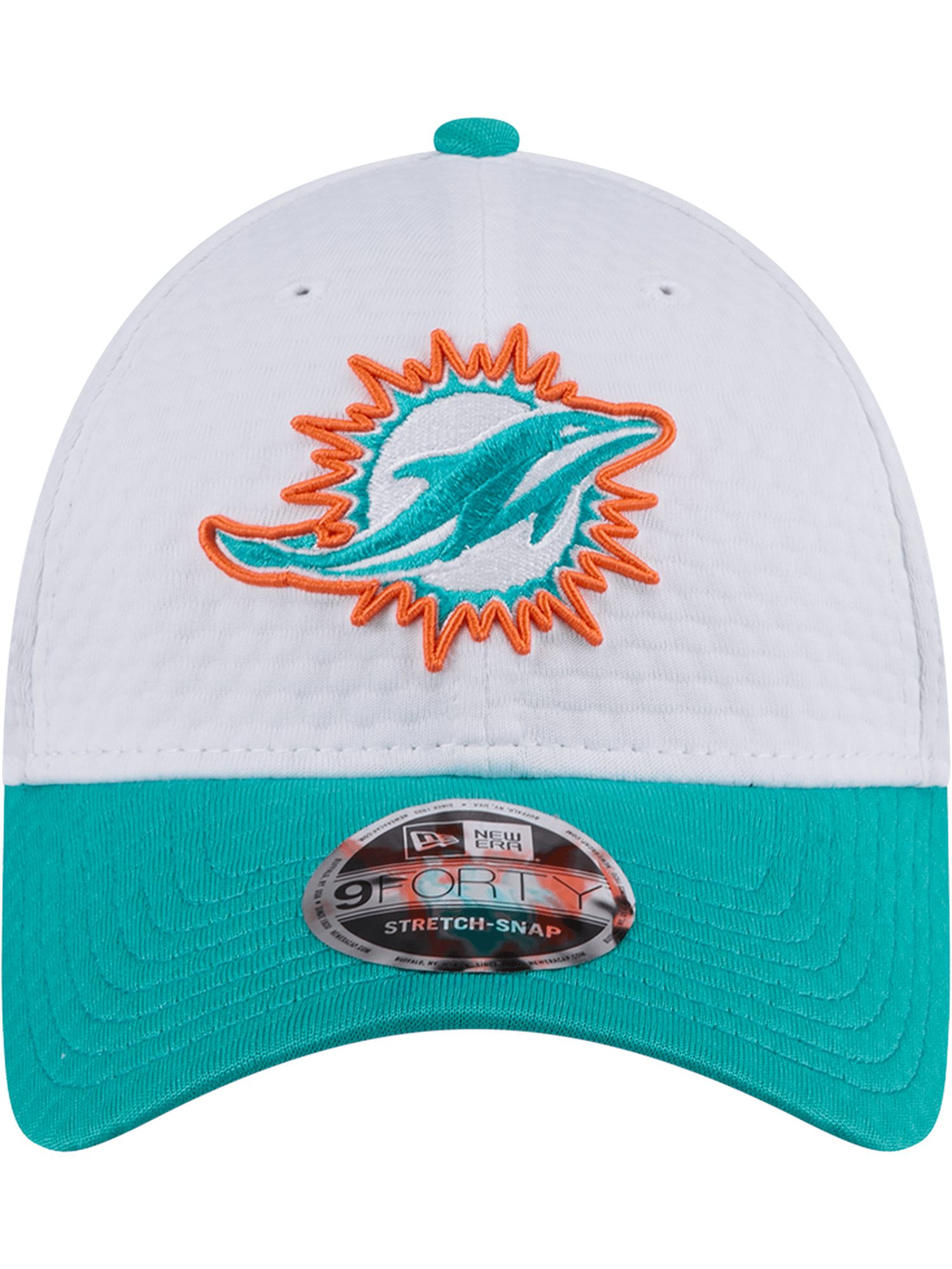 New Era Caps Miami Dolphins New Era NFL 24 Training 9FORTY Stretch-Snapback Hat - White