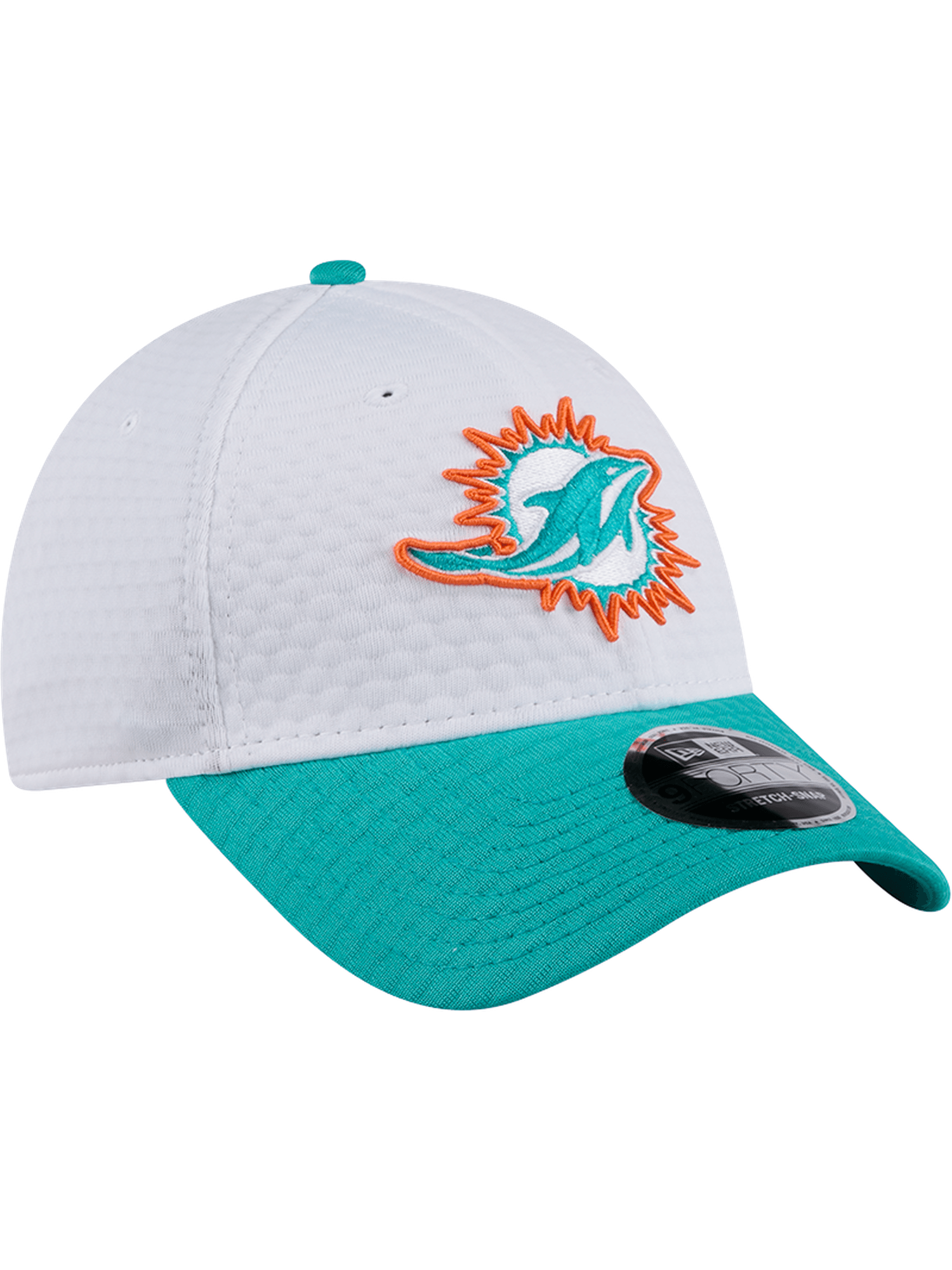 New Era Caps Miami Dolphins New Era NFL 24 Training 9FORTY Stretch-Snapback Hat - White